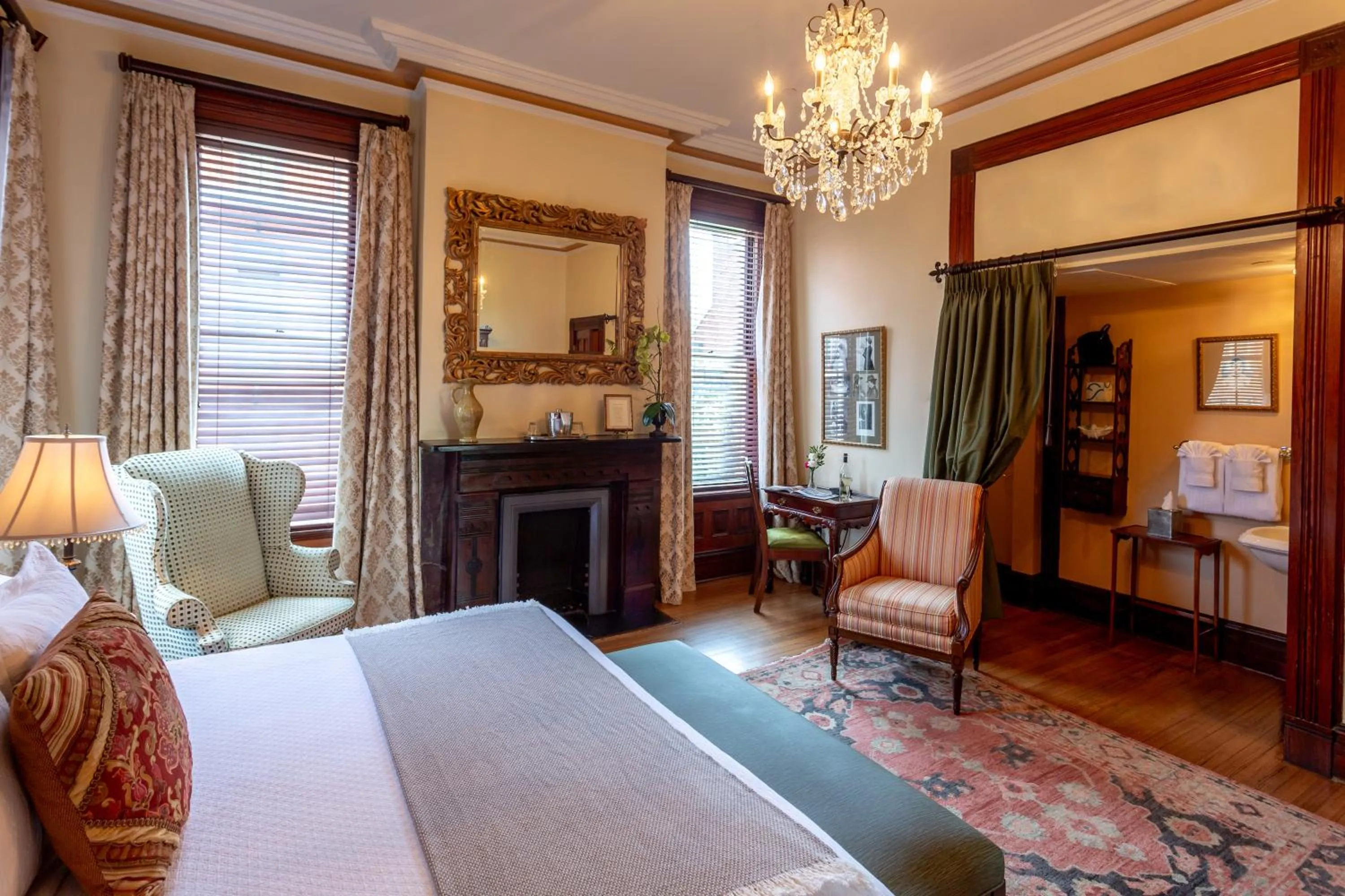 Bedroom, Bed in Kehoe House, Historic Inns of Savannah Collection