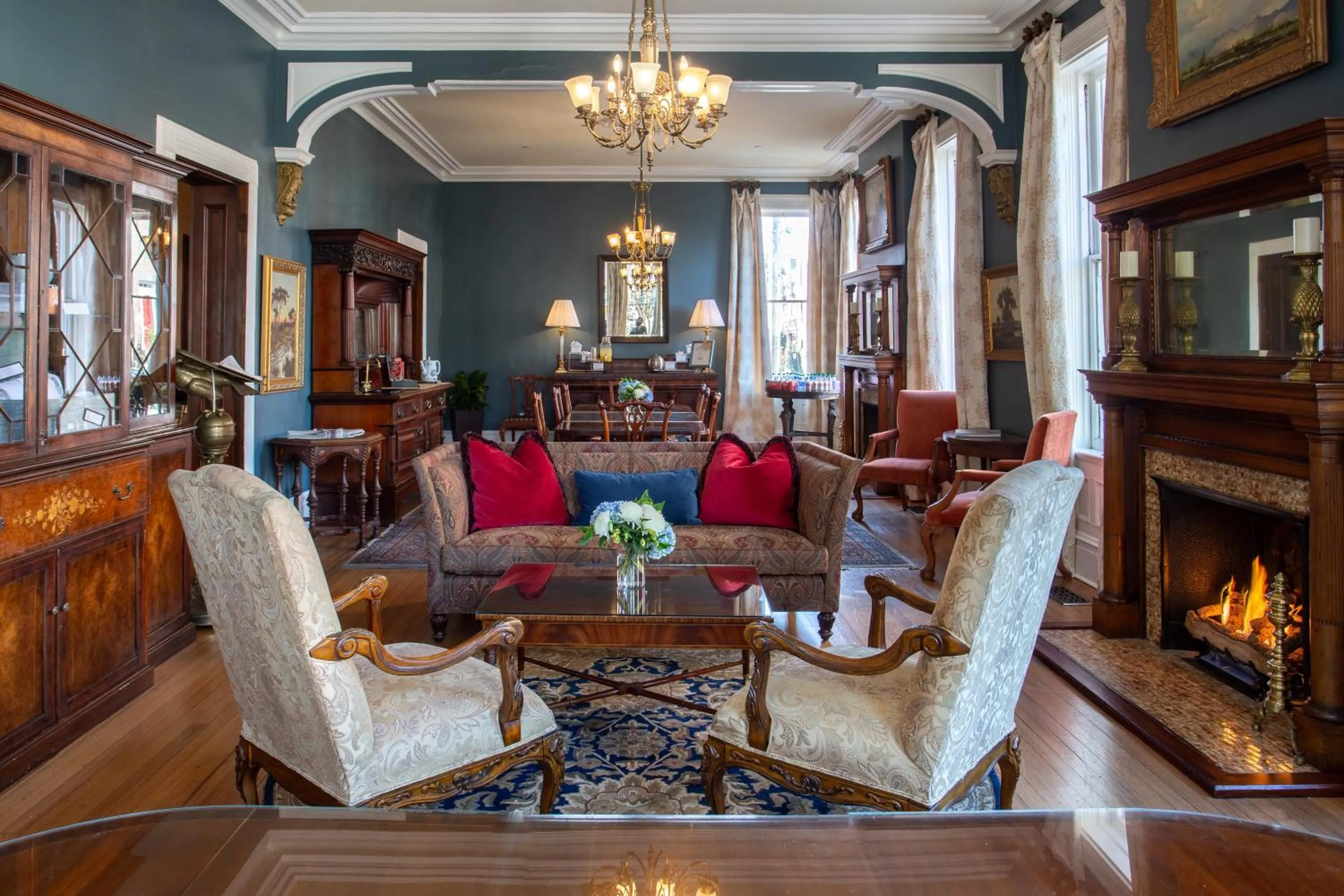 Seating area in Kehoe House, Historic Inns of Savannah Collection