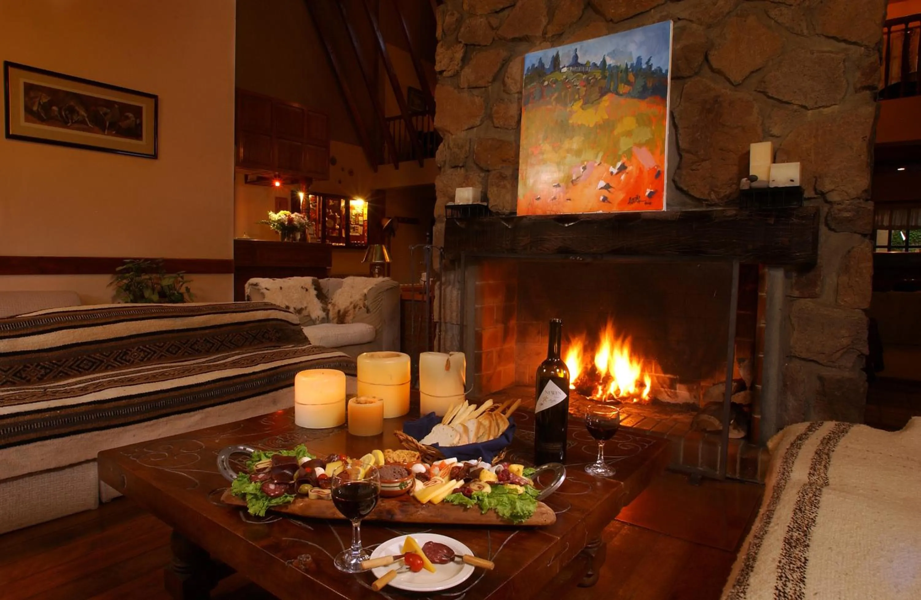 Dining area in Hosteria Las Lengas by Visionnaire