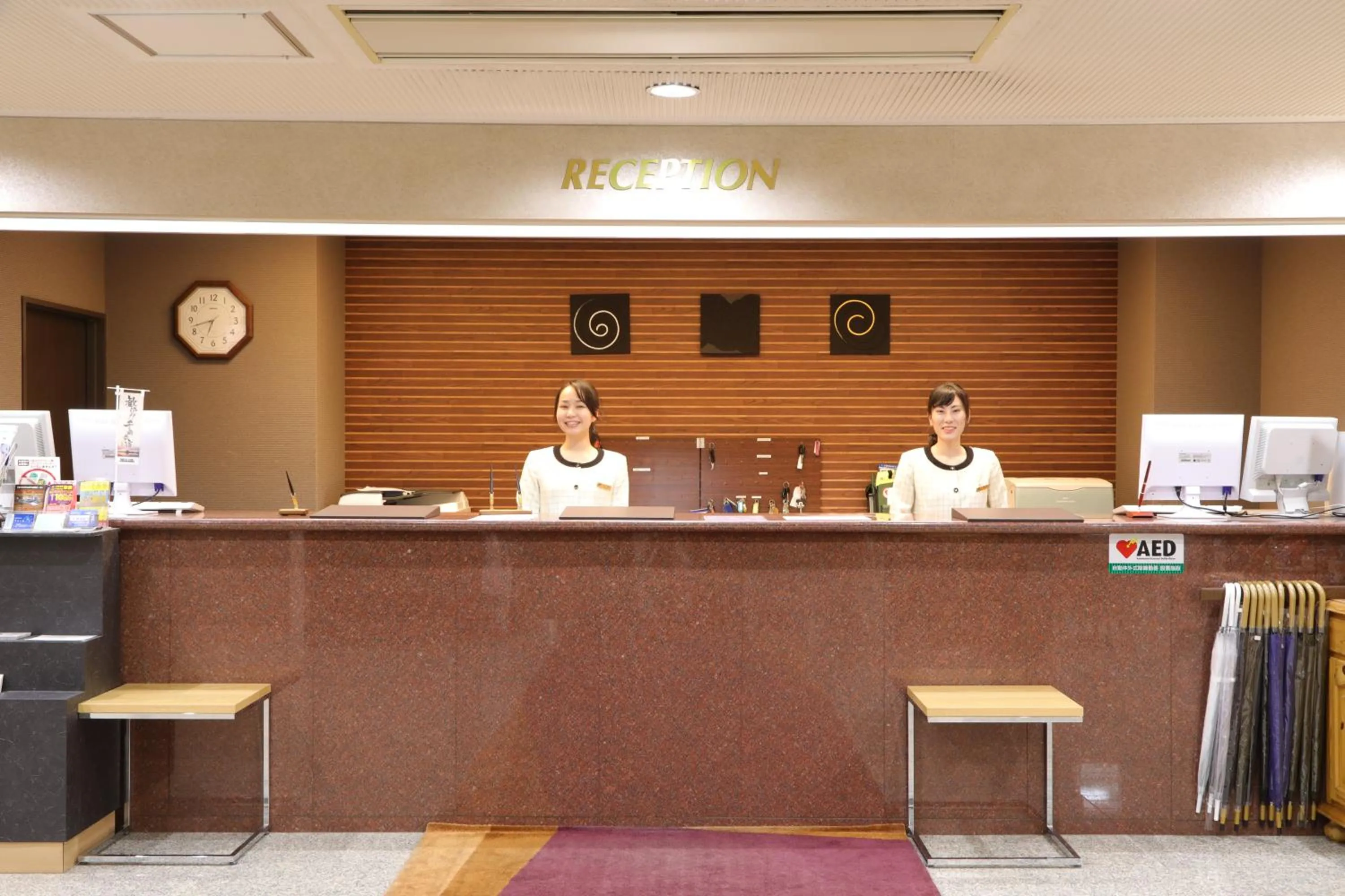 Lobby or reception in Chitose Daiichi Hotel