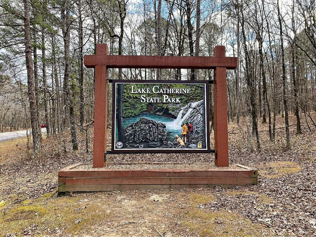 Natural landscape in Secluded Home with Mini Waterfall and a Creek in Hot Springs
