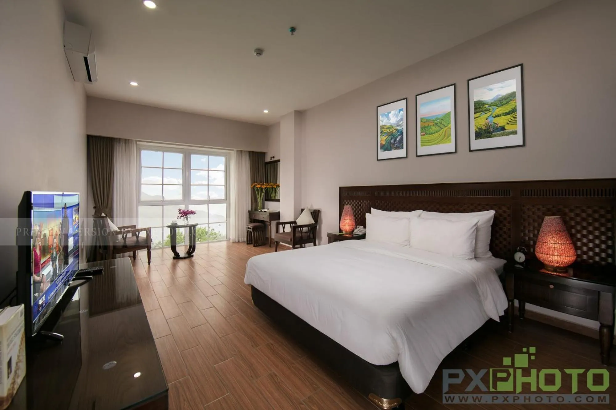 Living room, Bed in Azure Sapa Hotel