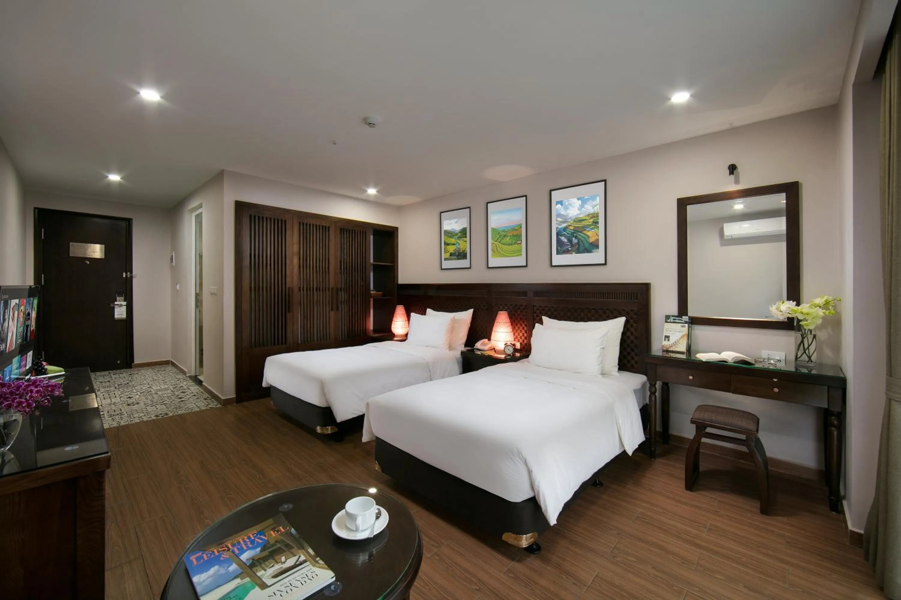 Bed in Azure Sapa Hotel