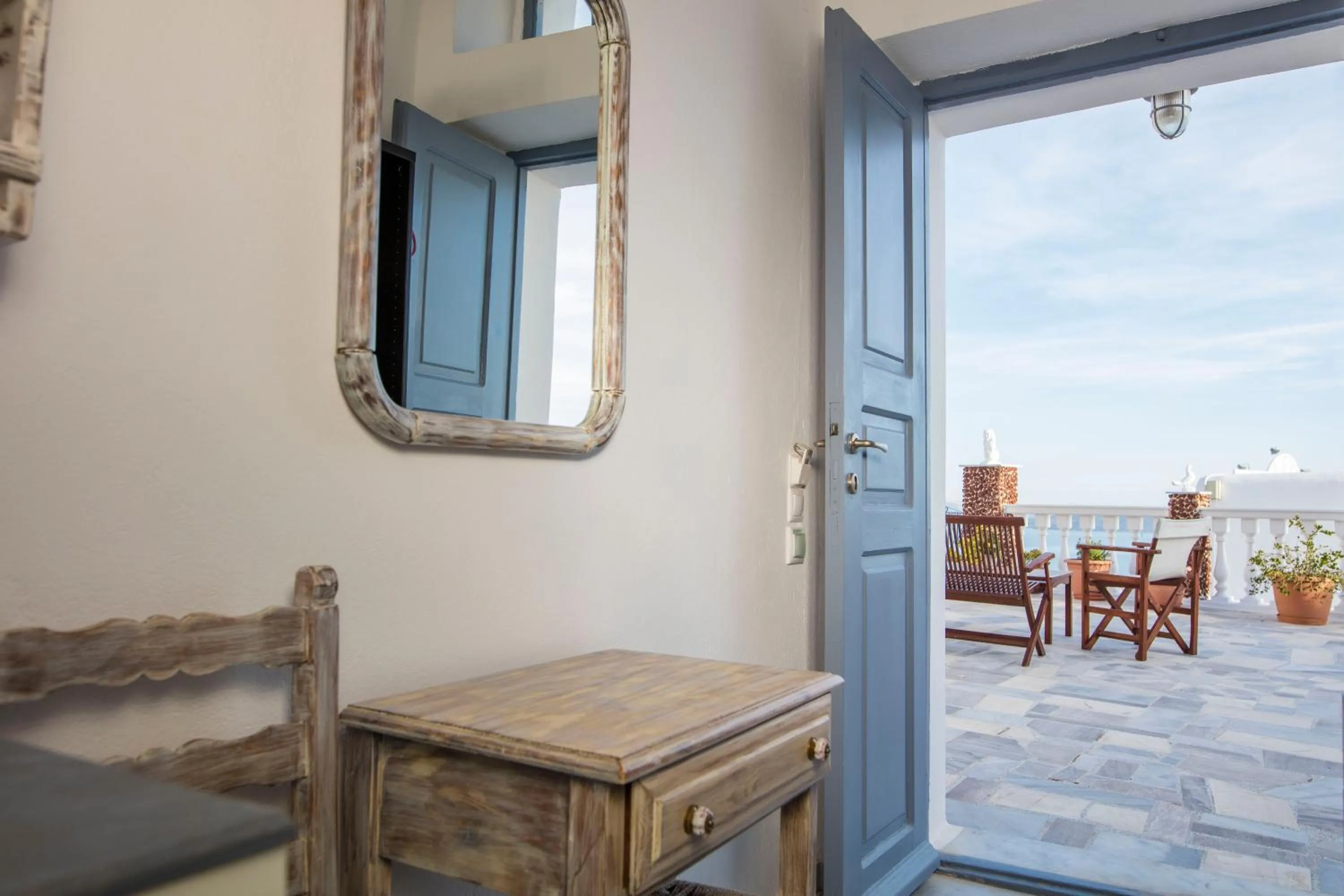 Living room in Maryloujohn Villas Oia