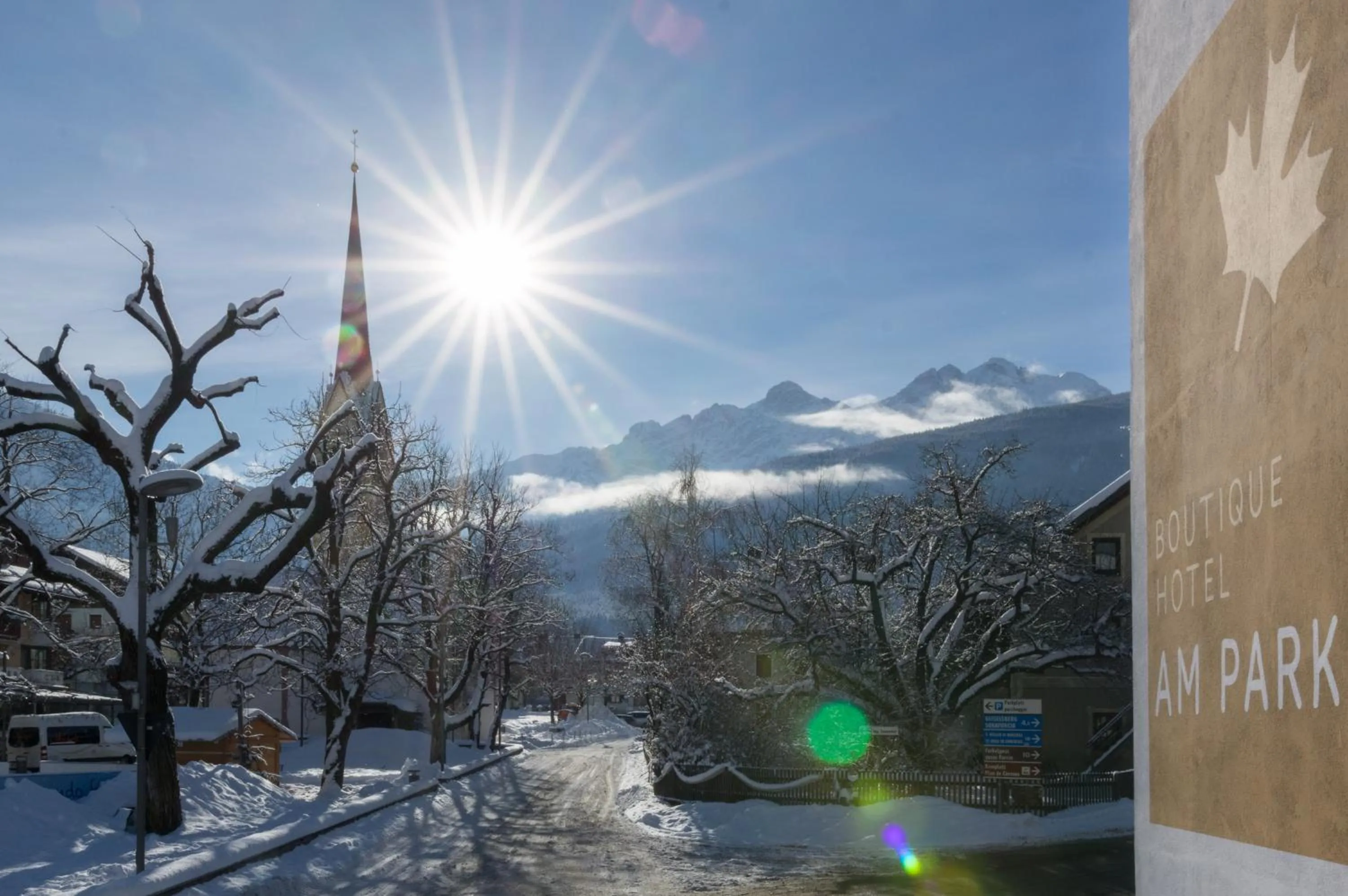 Mountain view in Boutique Hotel Am Park