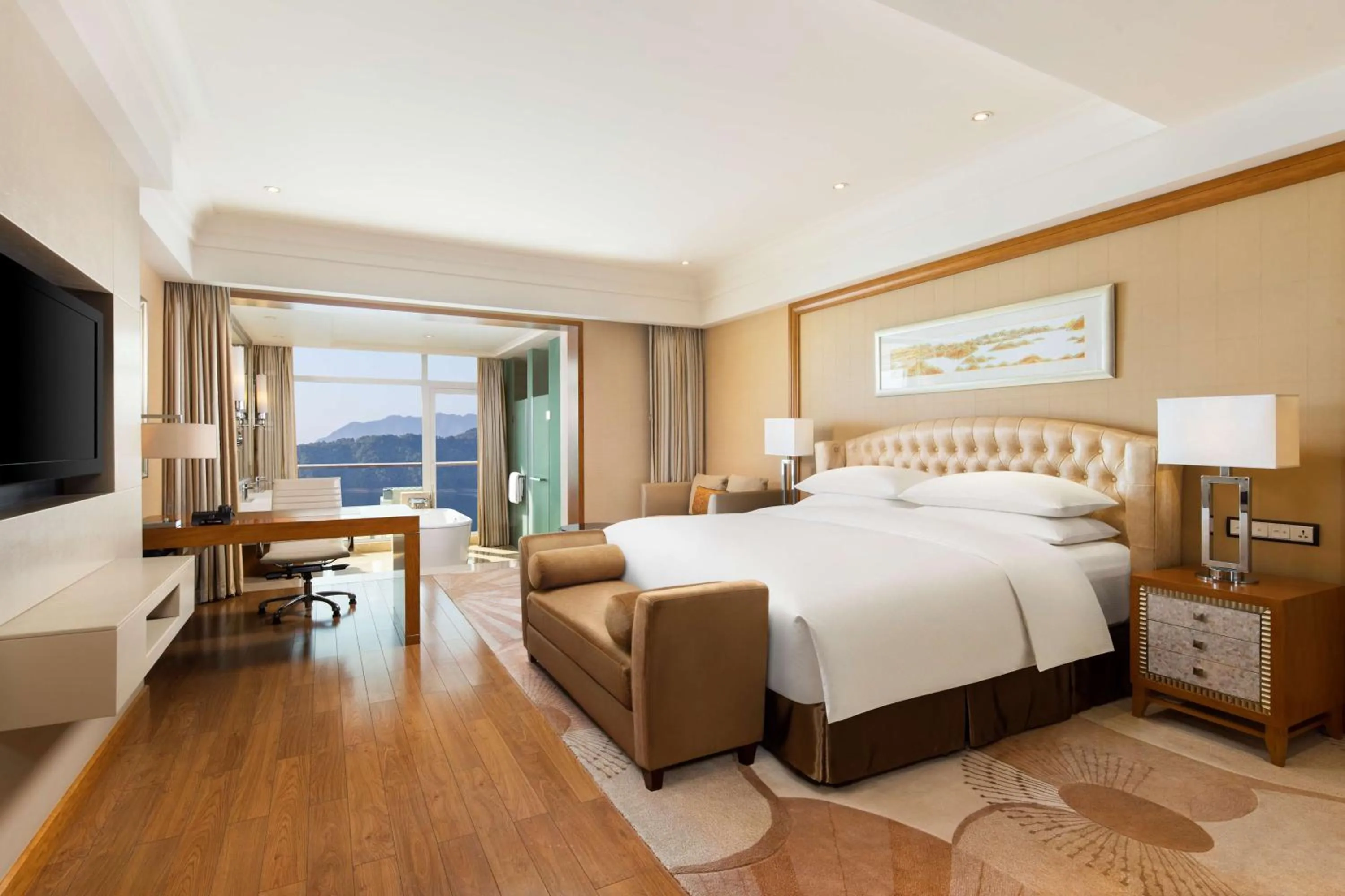 Bedroom, Bed in Hilton Hangzhou Qiandao Lake Resort