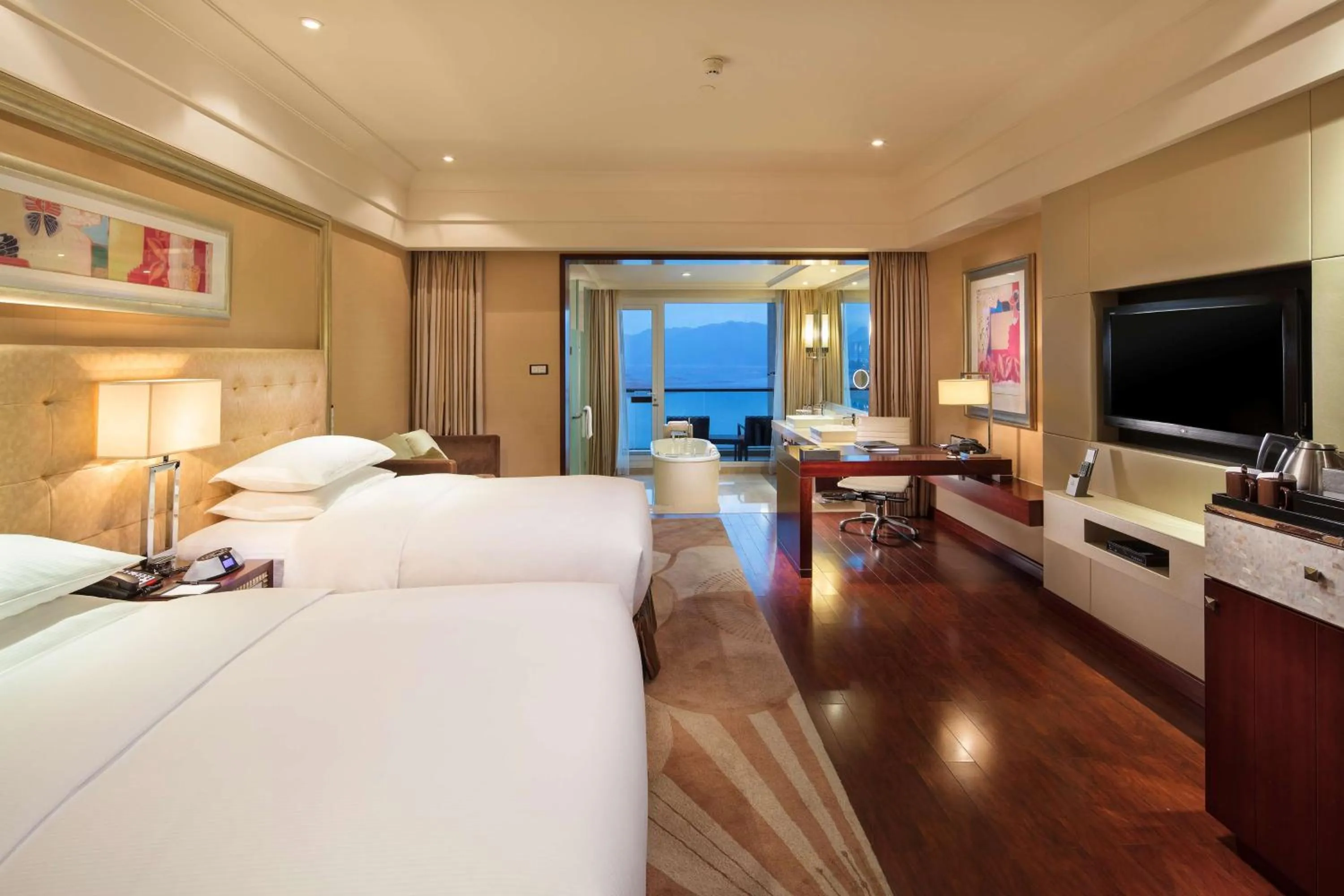 Bedroom, Bed in Hilton Hangzhou Qiandao Lake Resort