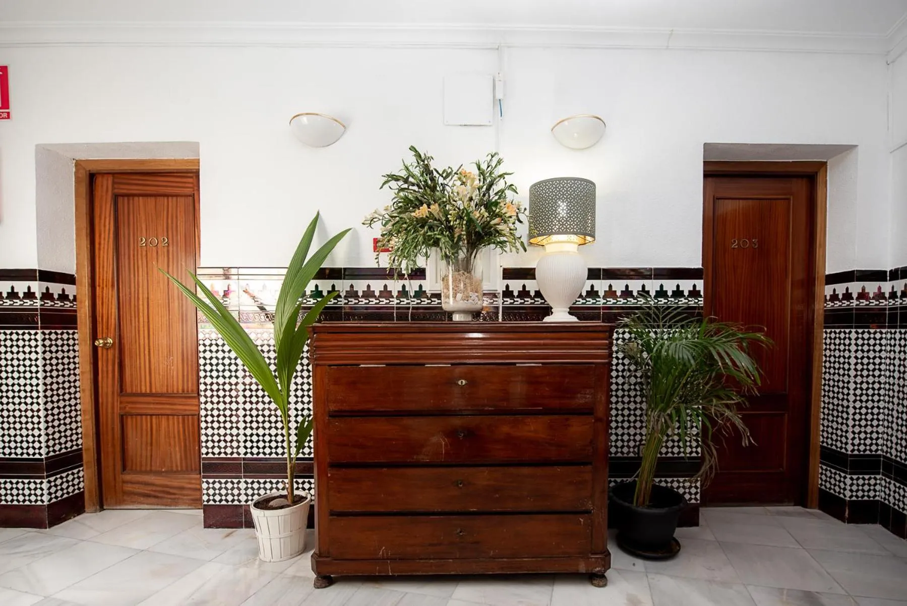 Lobby or reception in Hostal La Muralla