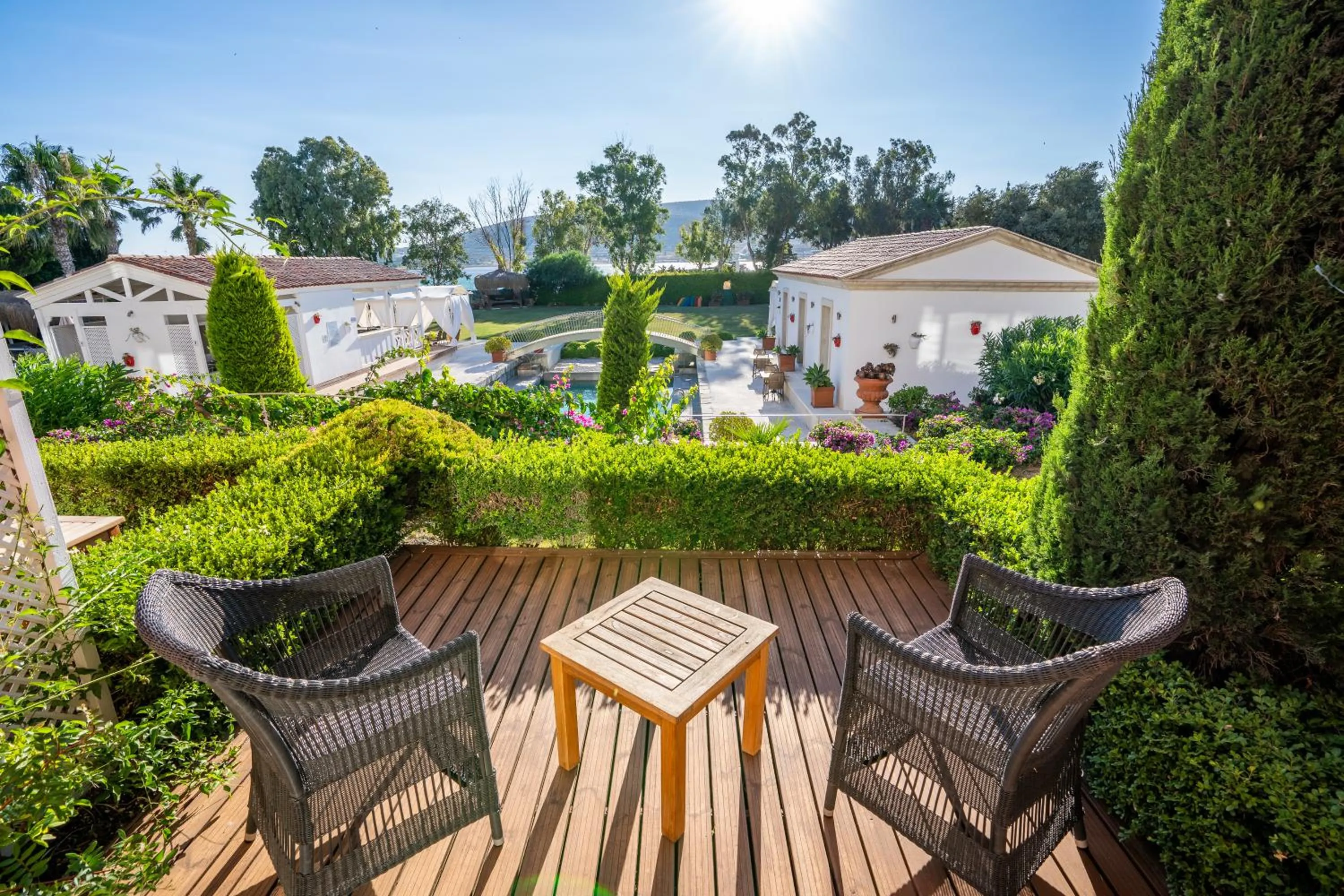 Pool view in Antmare Hotel
