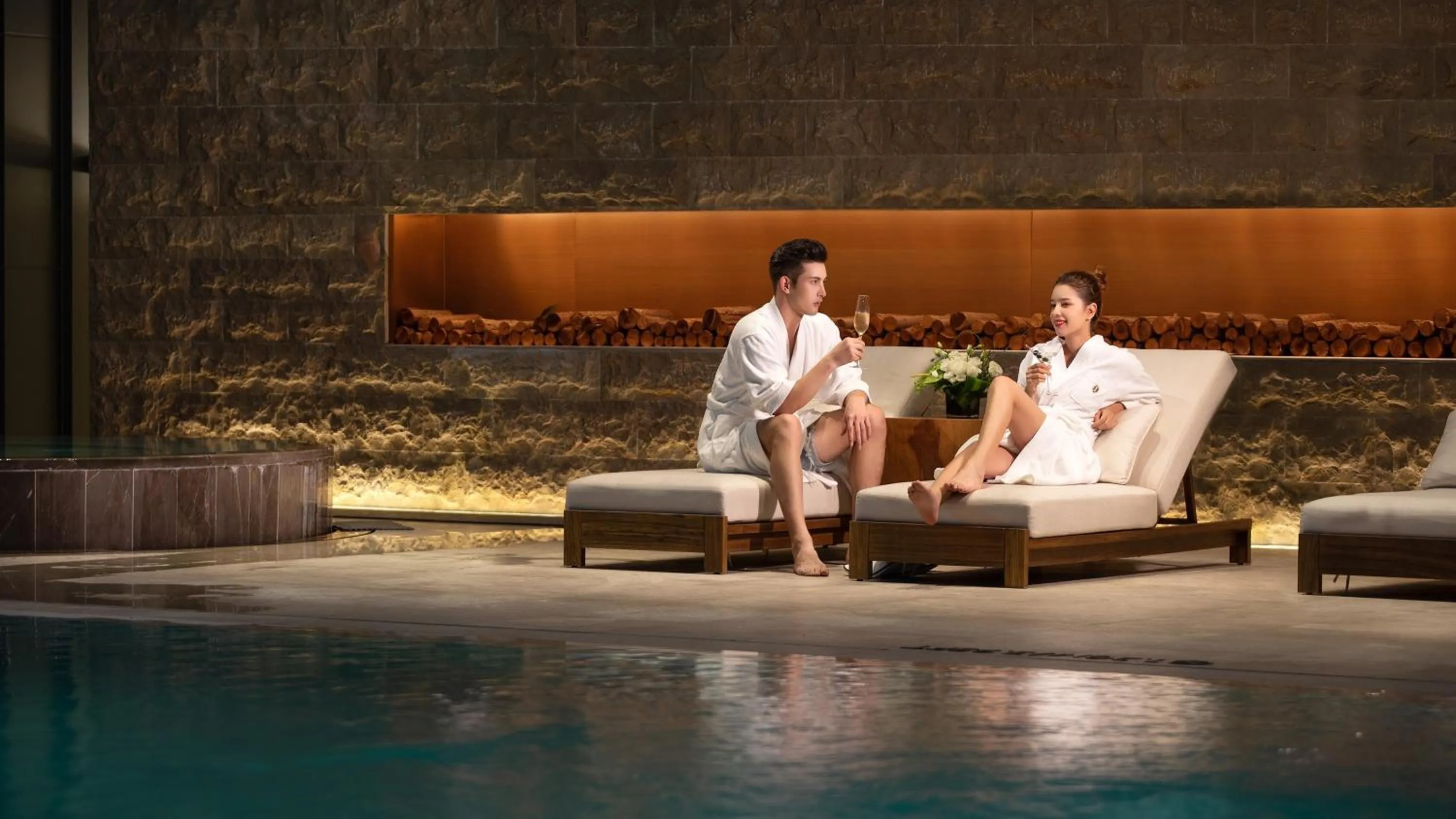 Swimming pool in InterContinental Tianjin Yujiapu Hotel & Residences by IHG