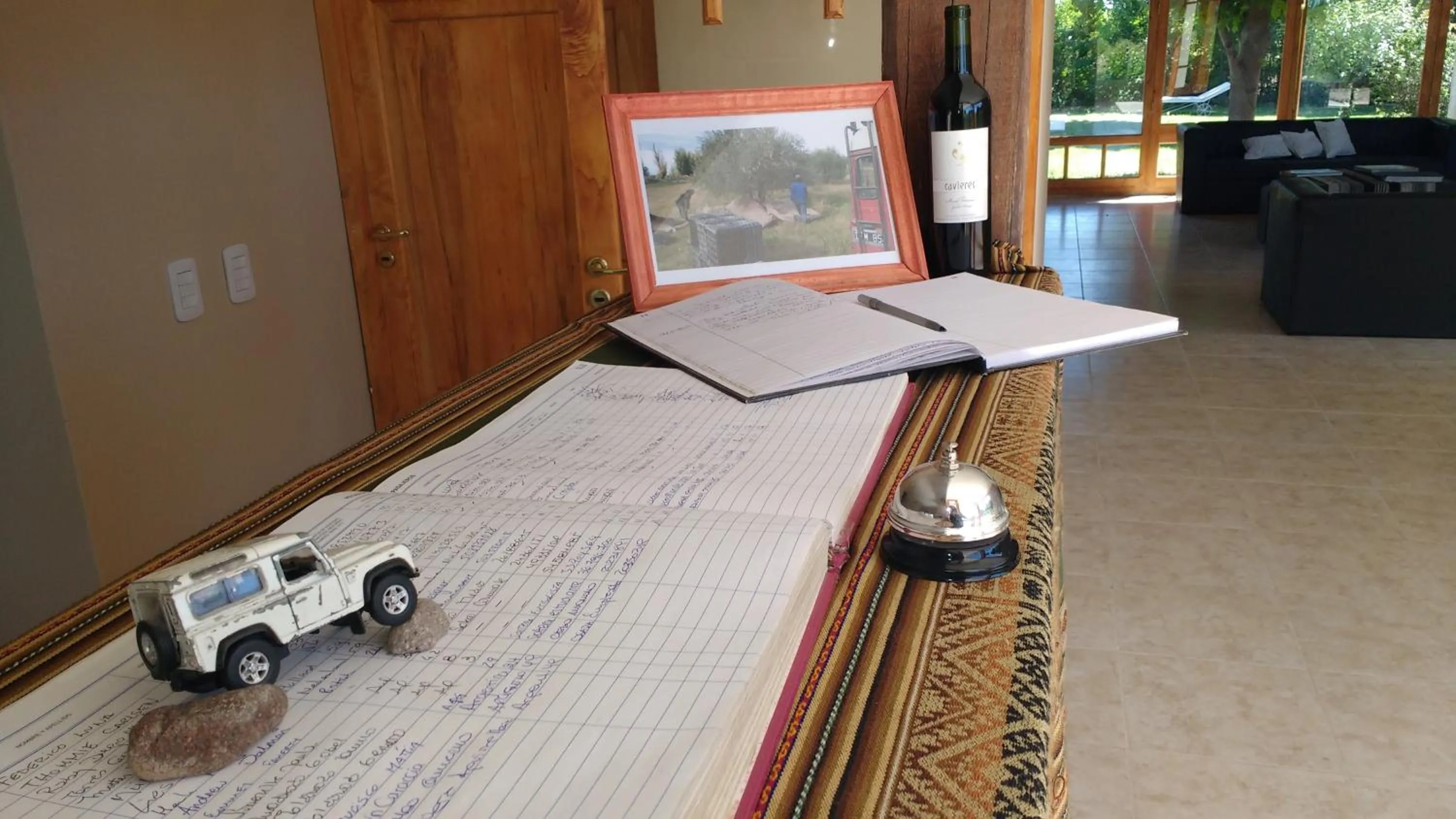 Lobby or reception, Bed in Posada Cavieres Wine Farm