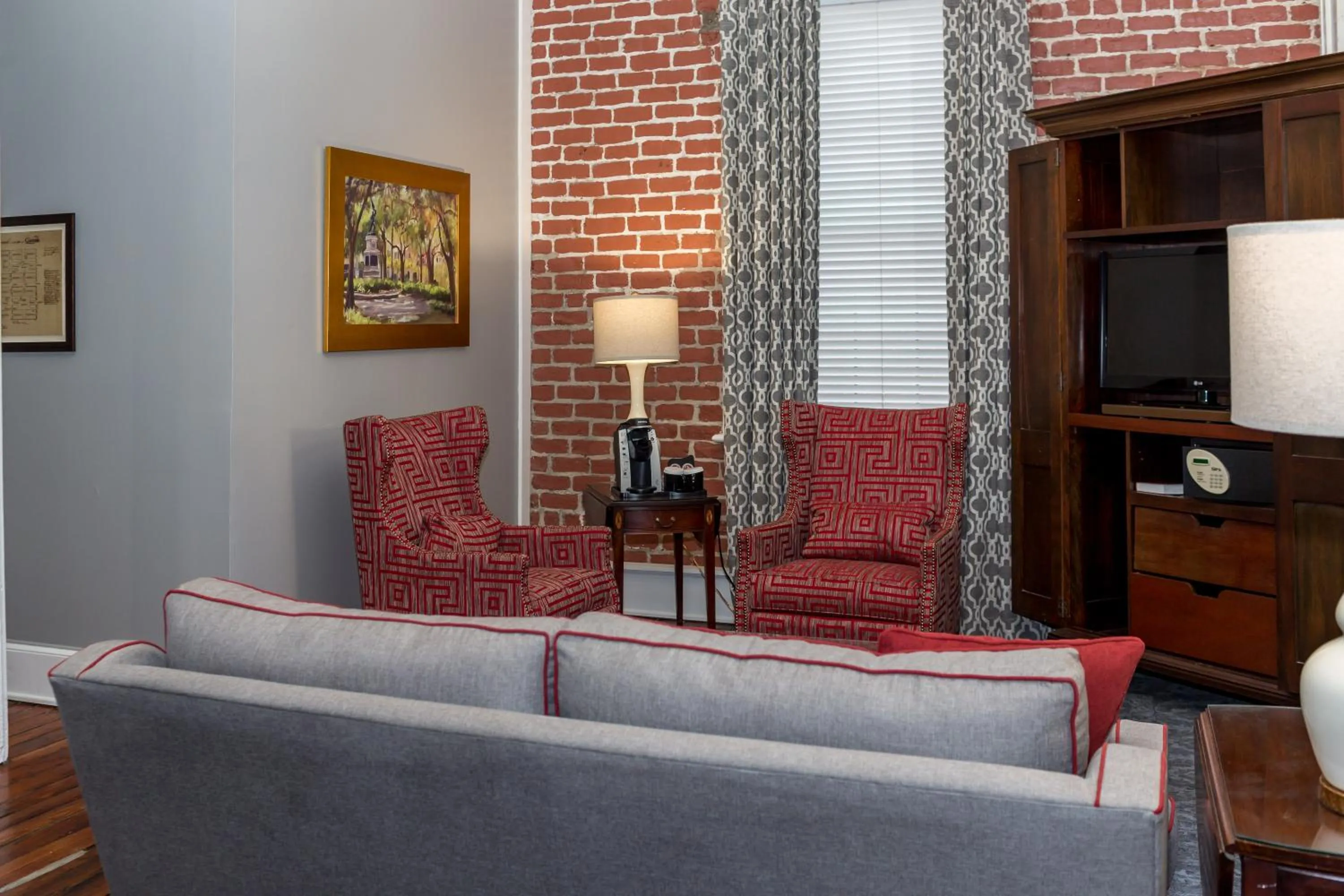 Living room in East Bay Inn, Historic Inns of Savannah Collection