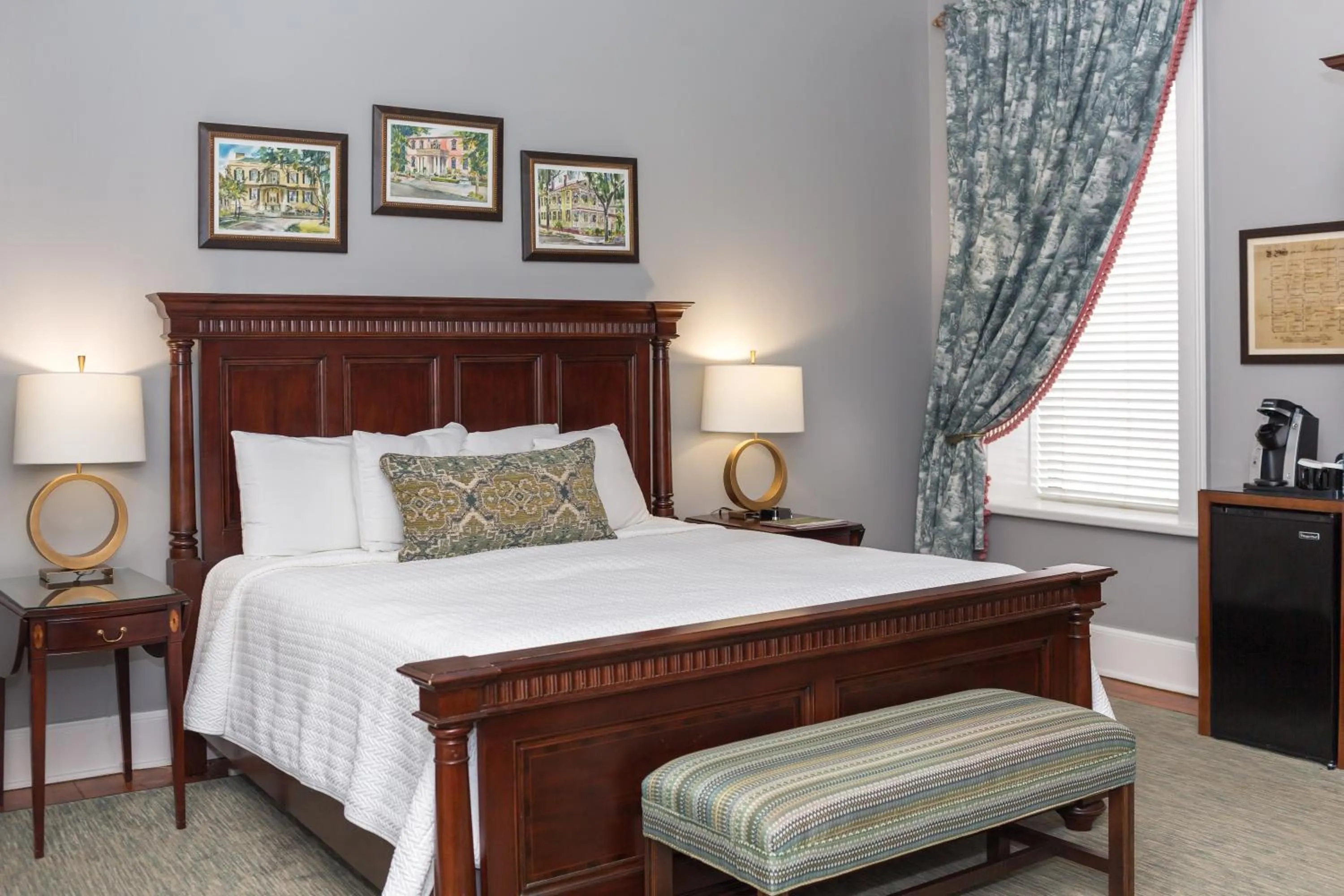 Bed in East Bay Inn, Historic Inns of Savannah Collection