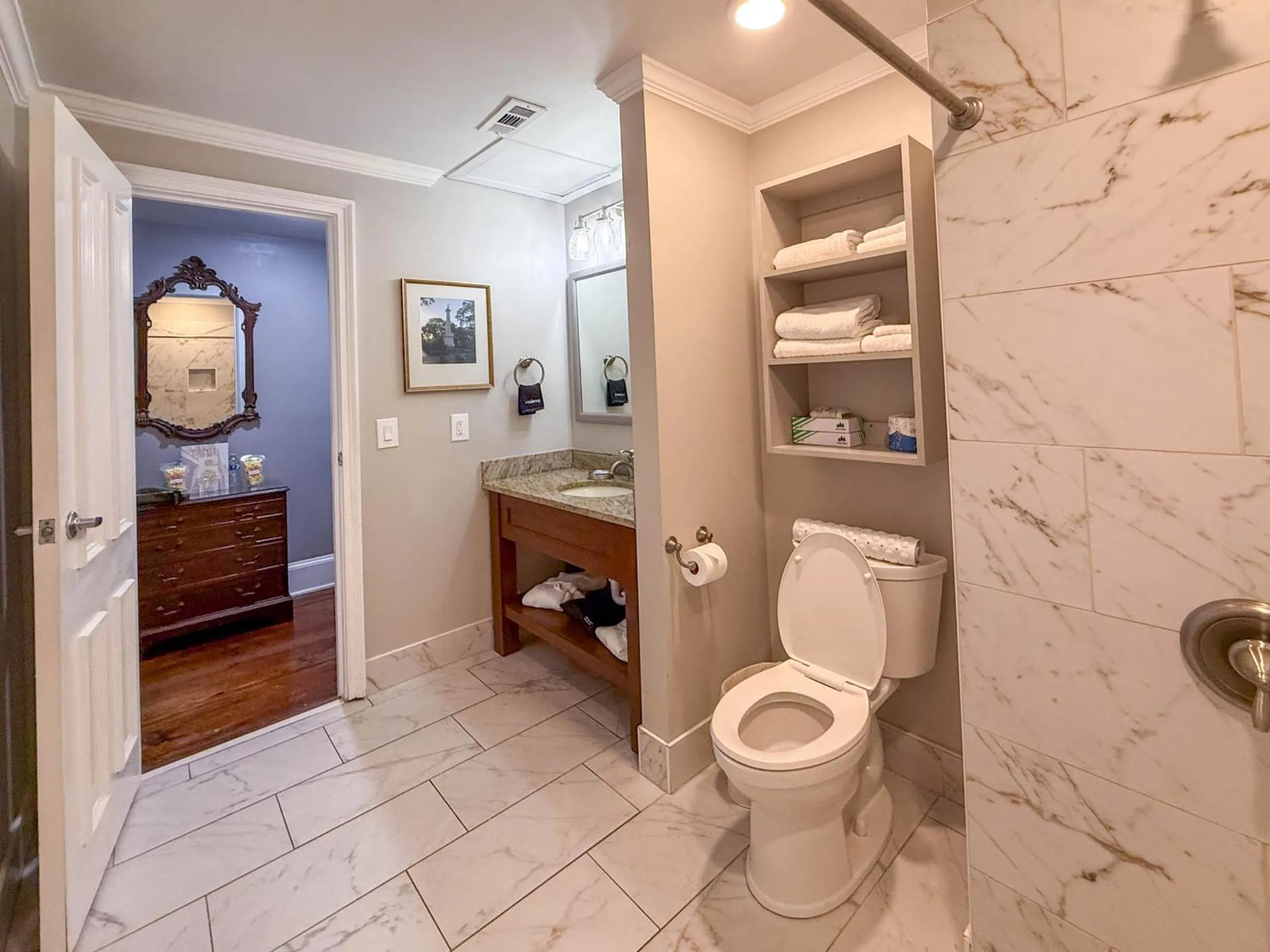 Bathroom in East Bay Inn, Historic Inns of Savannah Collection