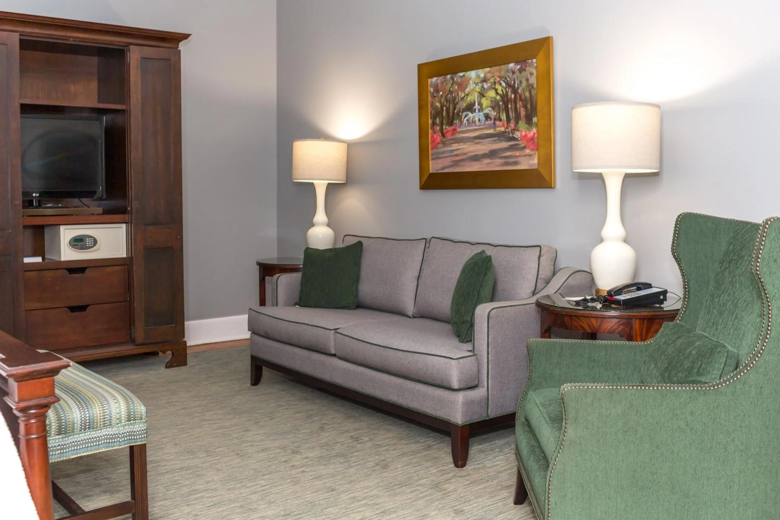 Living room in East Bay Inn, Historic Inns of Savannah Collection