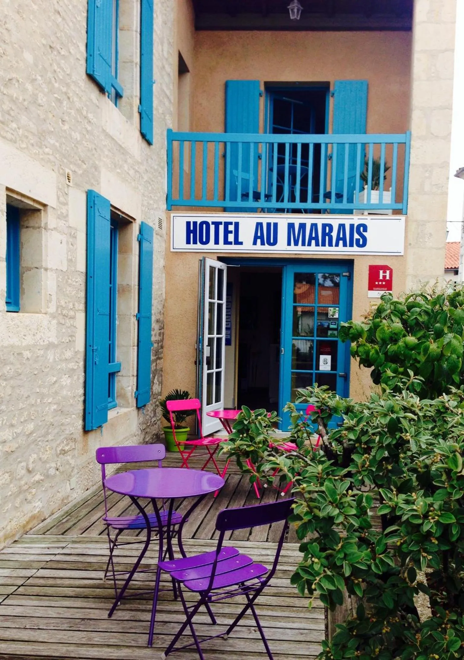 Patio in Hotel Au Marais