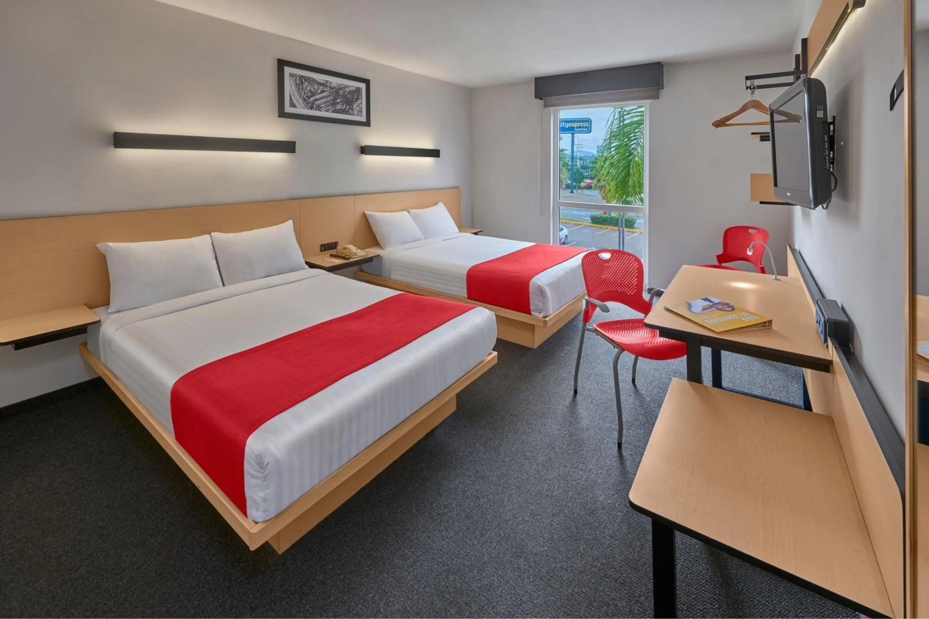 Bedroom, Bed in City Express Plus by Marriott Guadalajara Expo