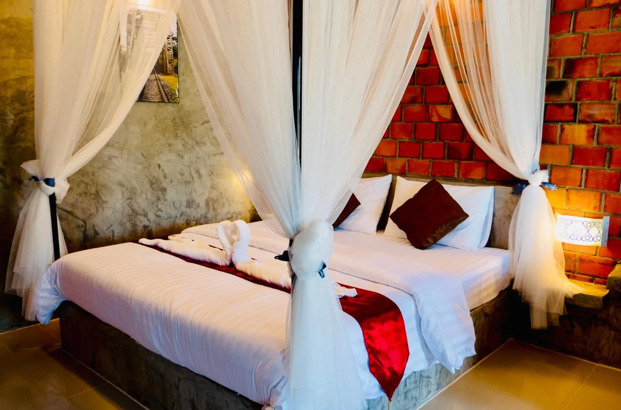 Bed in Khum Lanna Boutique Hotel