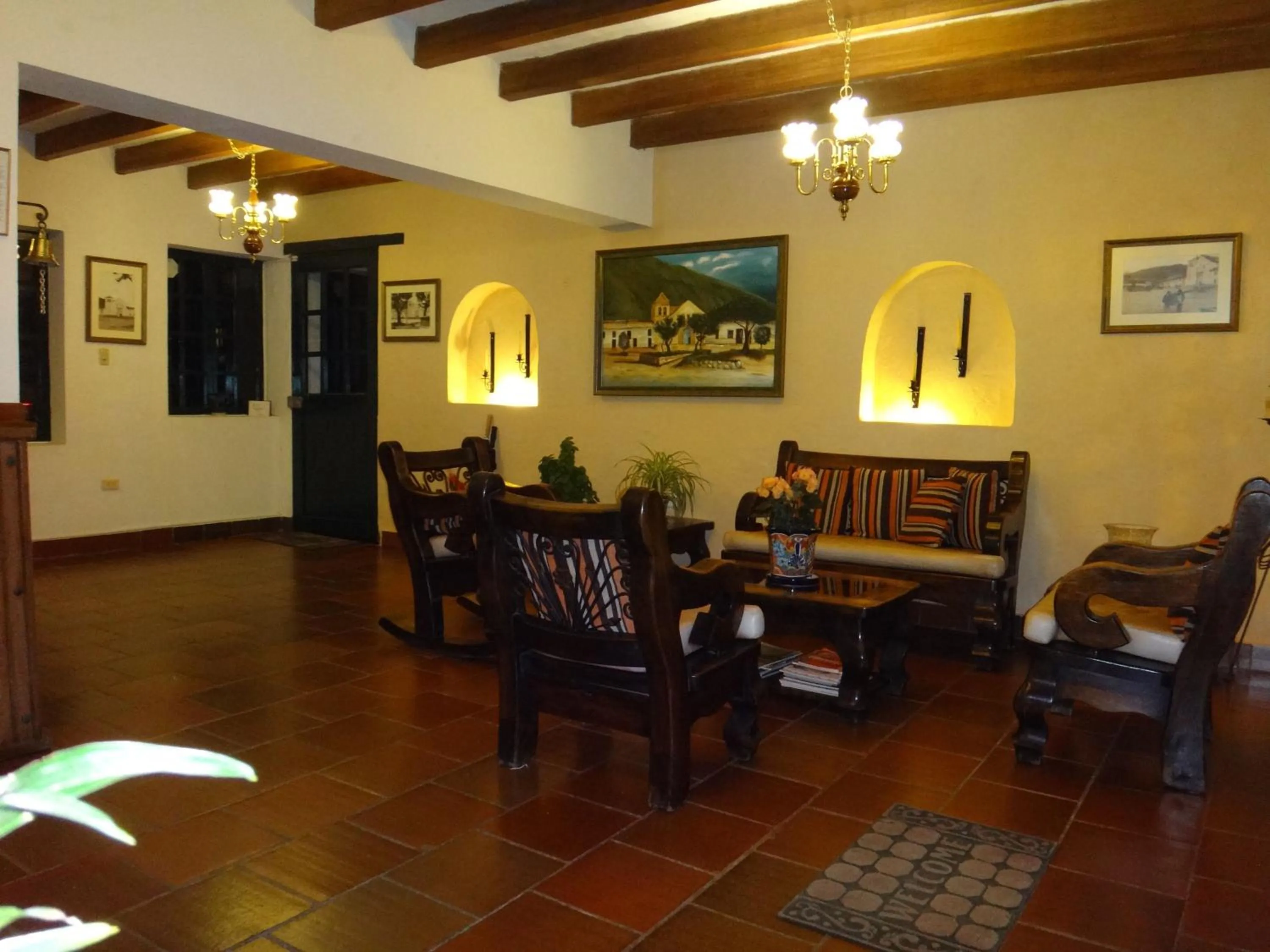 Lobby or reception in Hotel Hospederia San Carlos Villa De Leyva
