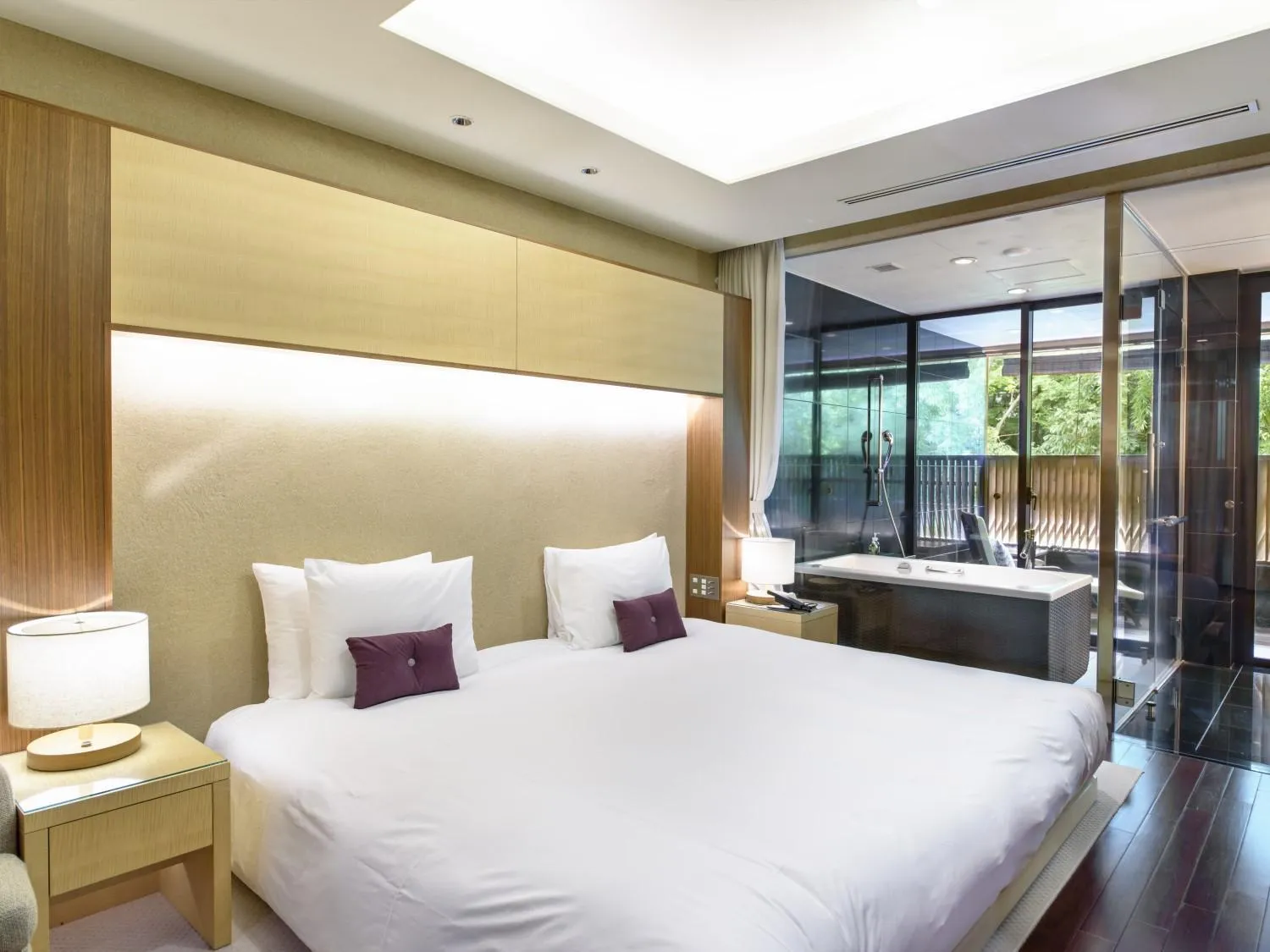 Bedroom, Bed in Hakone Suishoen