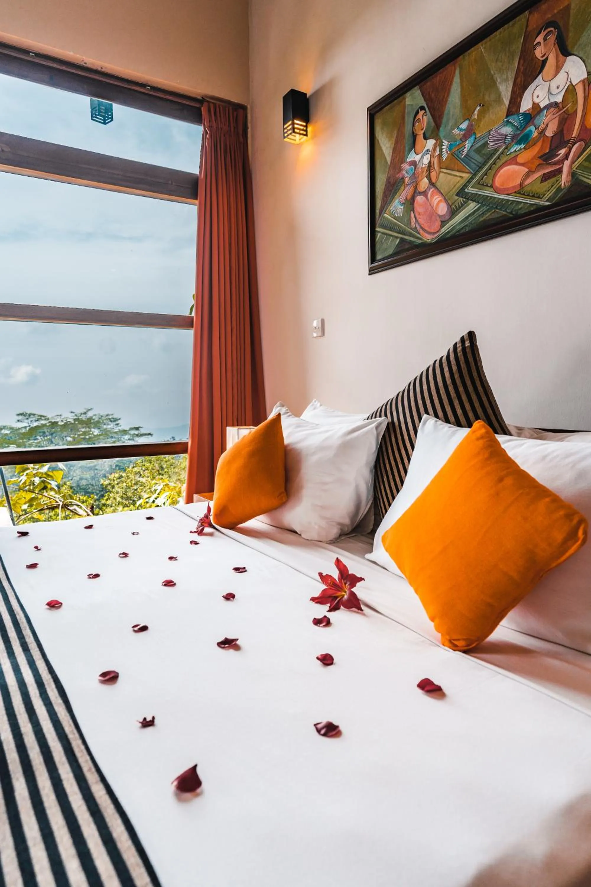 View (from property/room), Bed in Melheim Resort and Spa