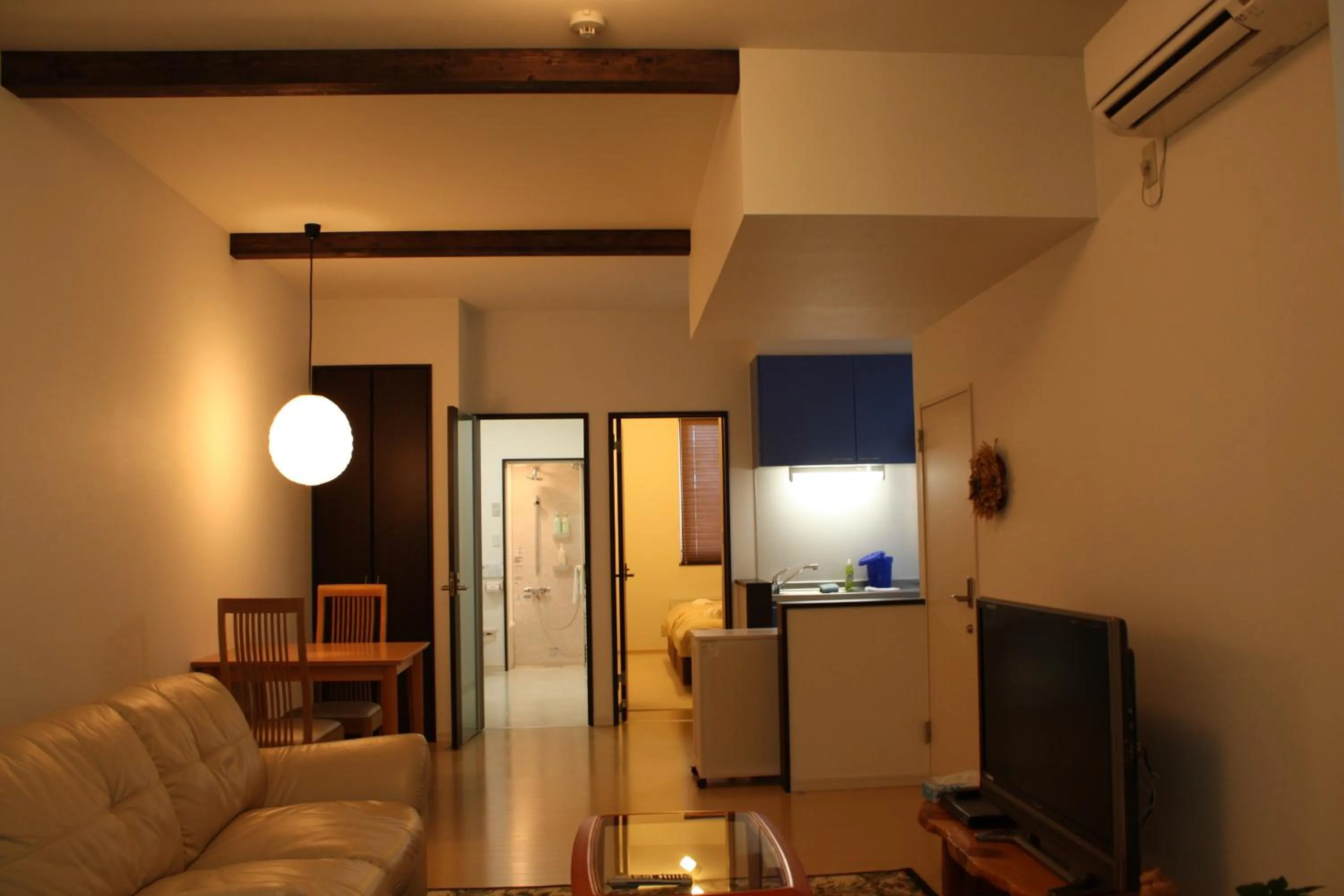 Living room in Tsuru Apartments