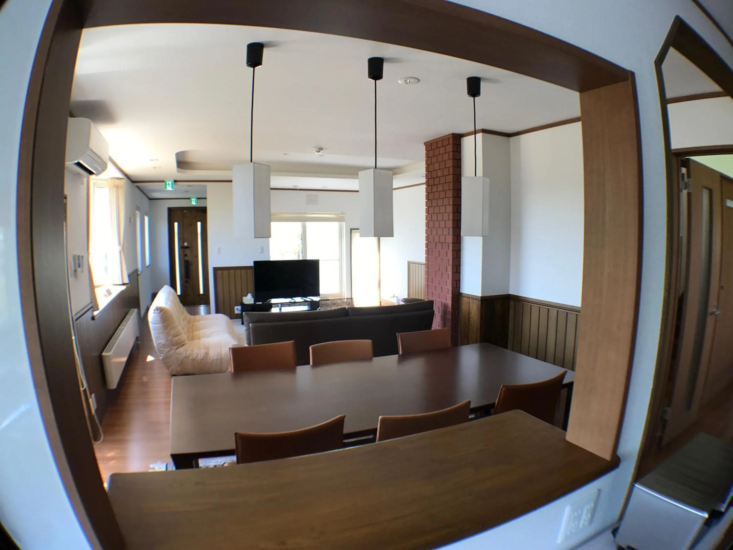 Dining area in Tsuru Apartments