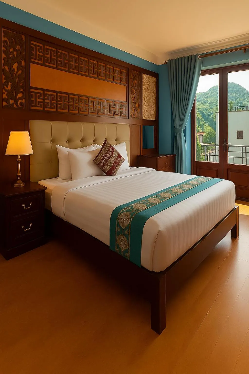 Bed in Sapa Elegance Hotel