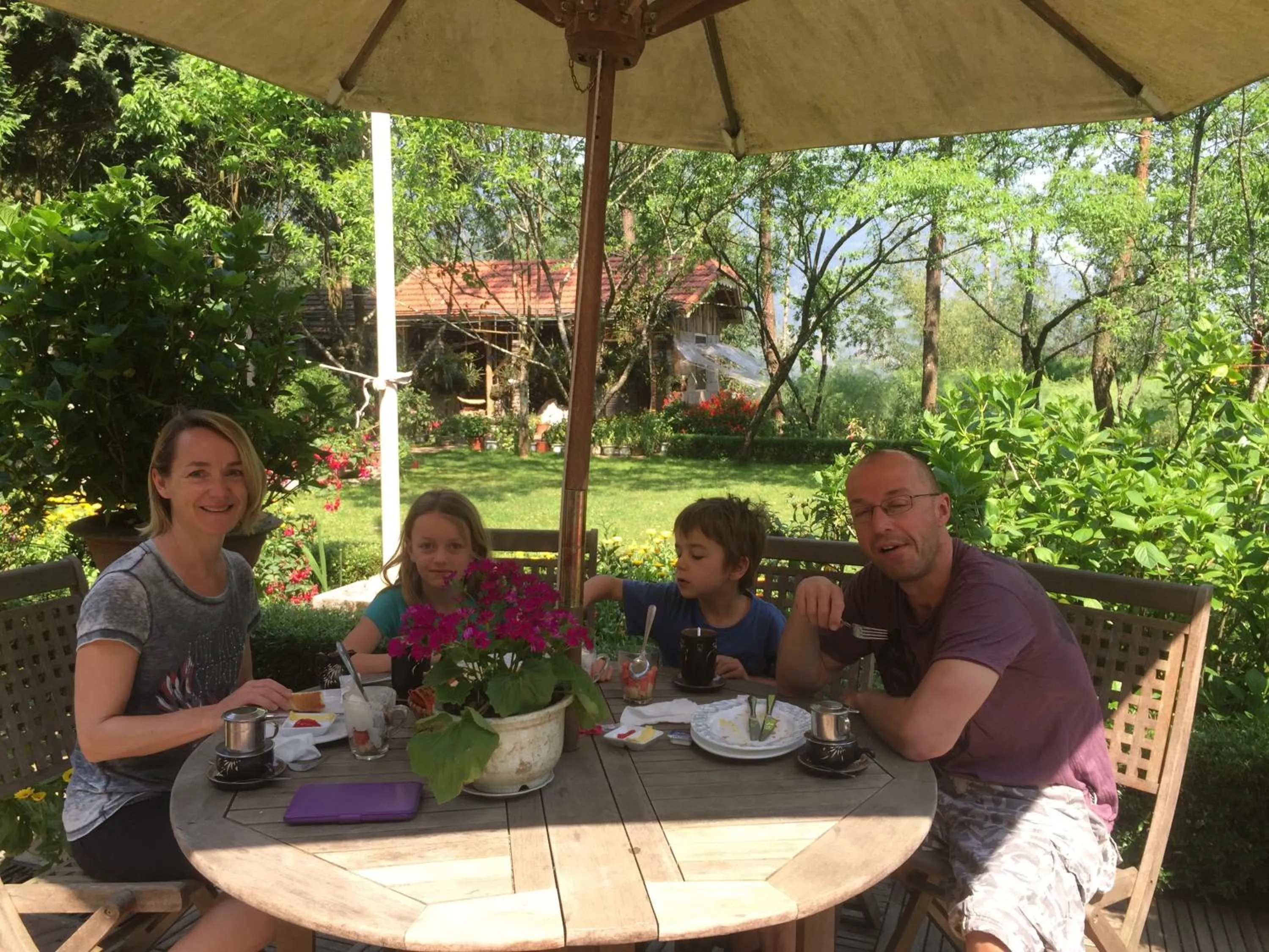 Patio in Sapa Garden Bed and Breakfast