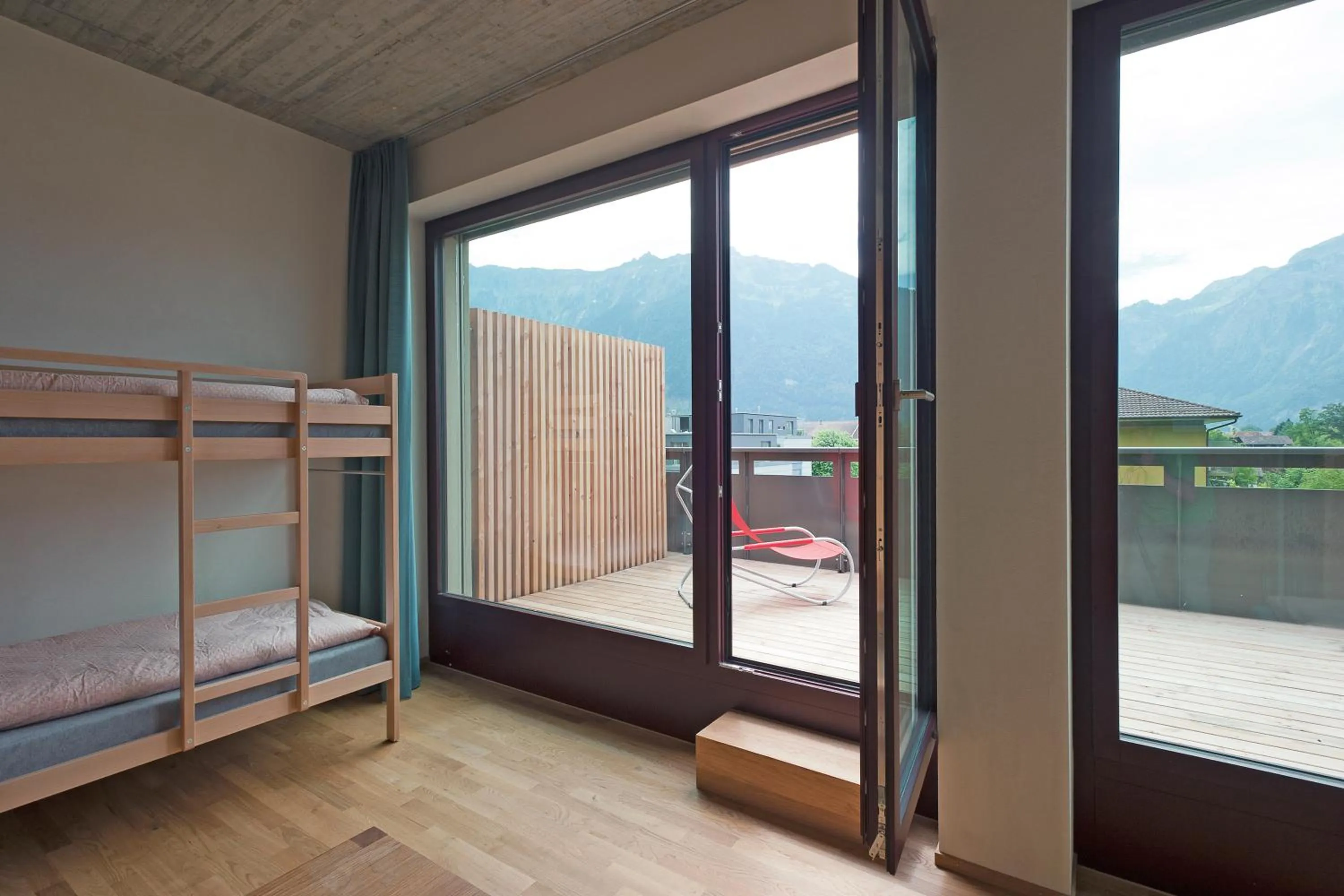 Decorative detail, Bed in Interlaken Youth Hostel