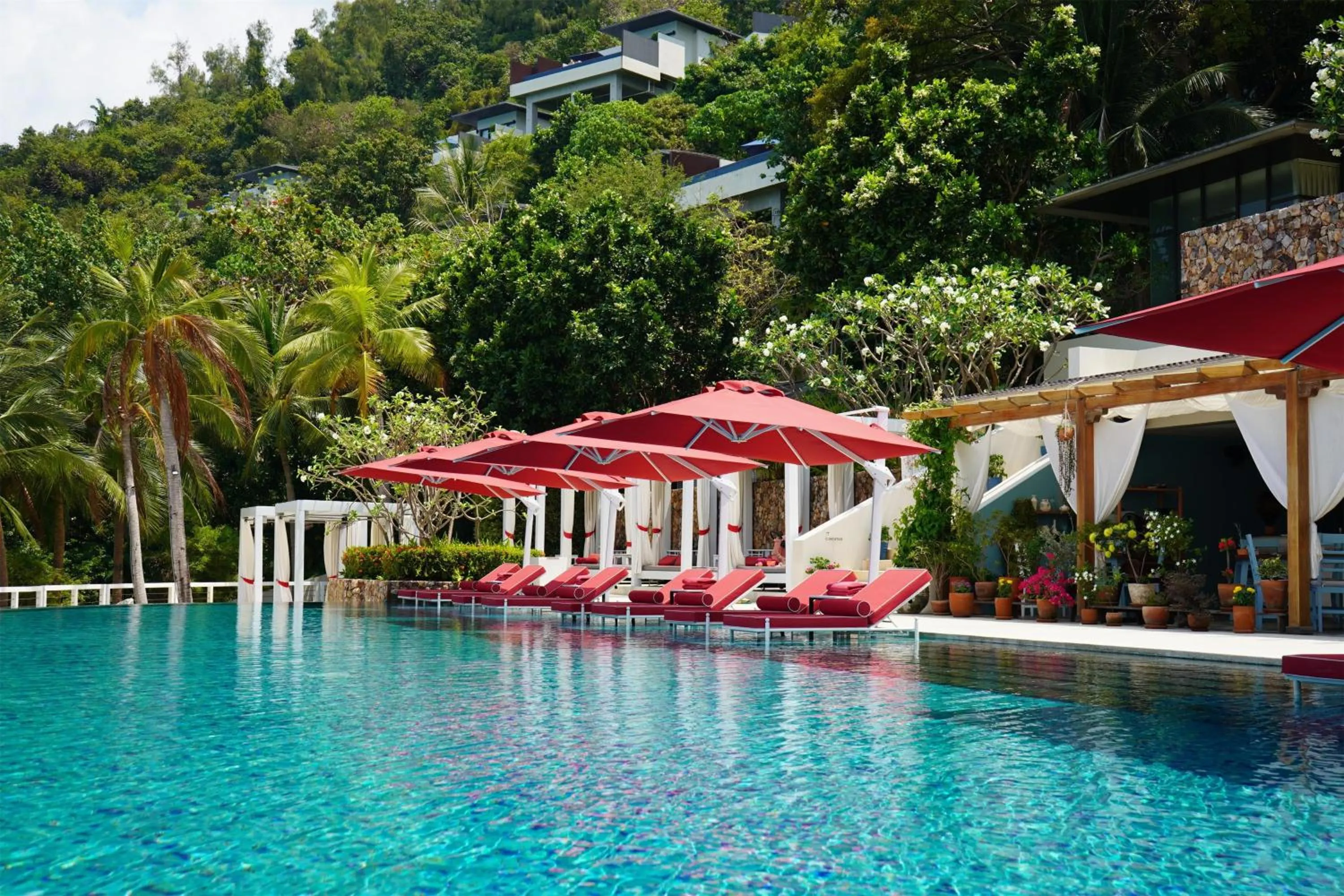 Pool view in Conrad Koh Samui
