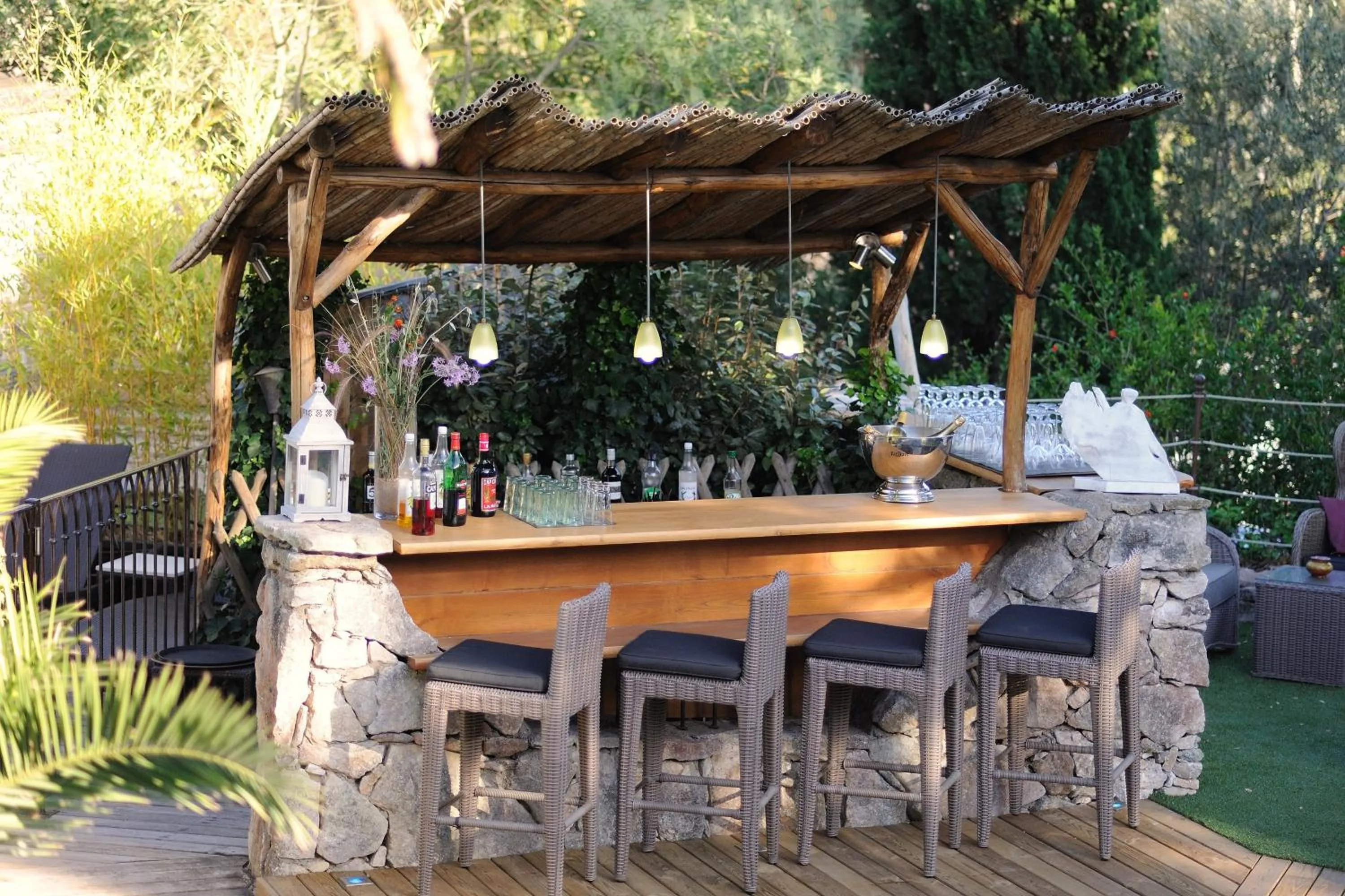 Patio in Lodge de Charme A Cheda