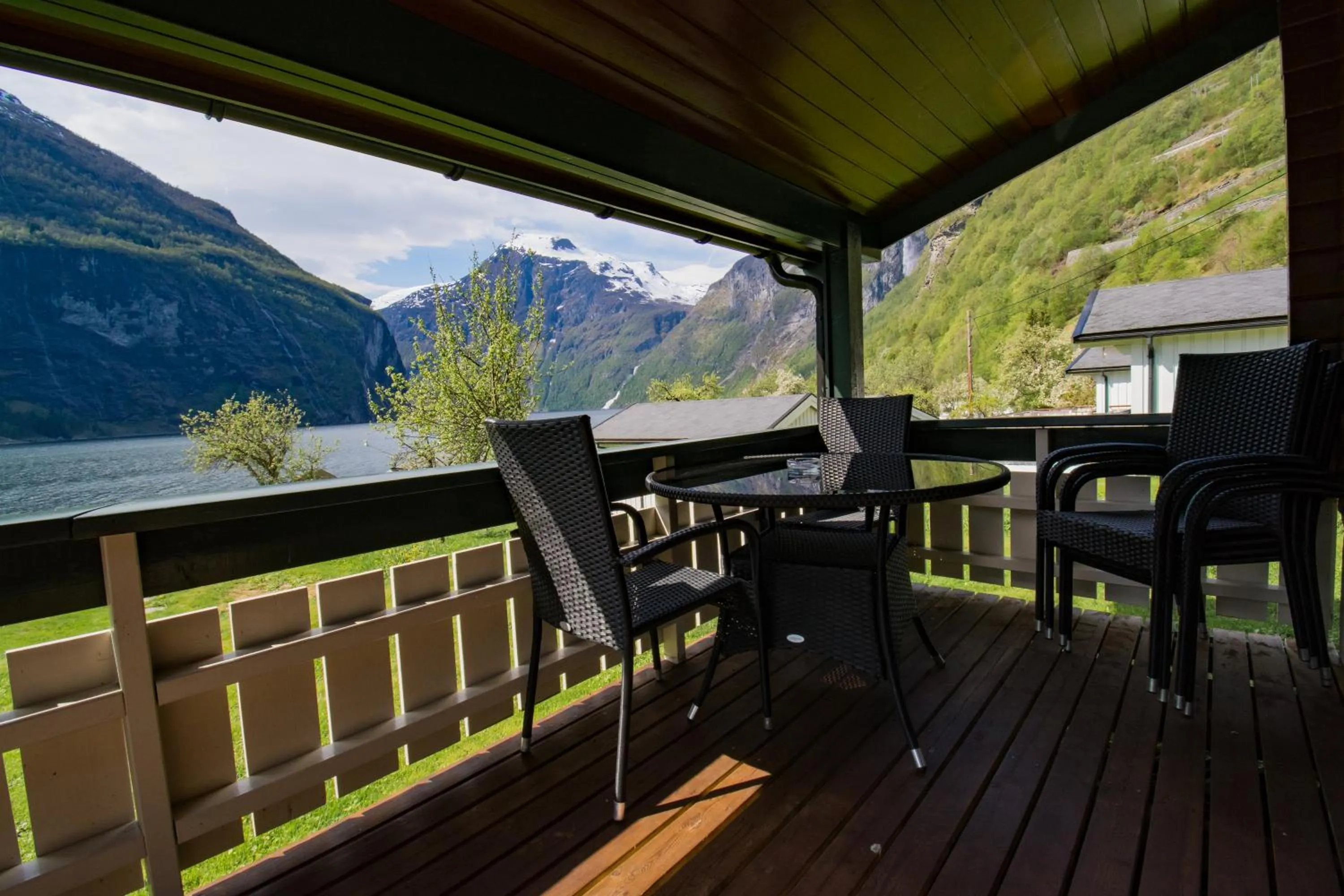 Balcony/Terrace in Grande Hytteutleige og Camping