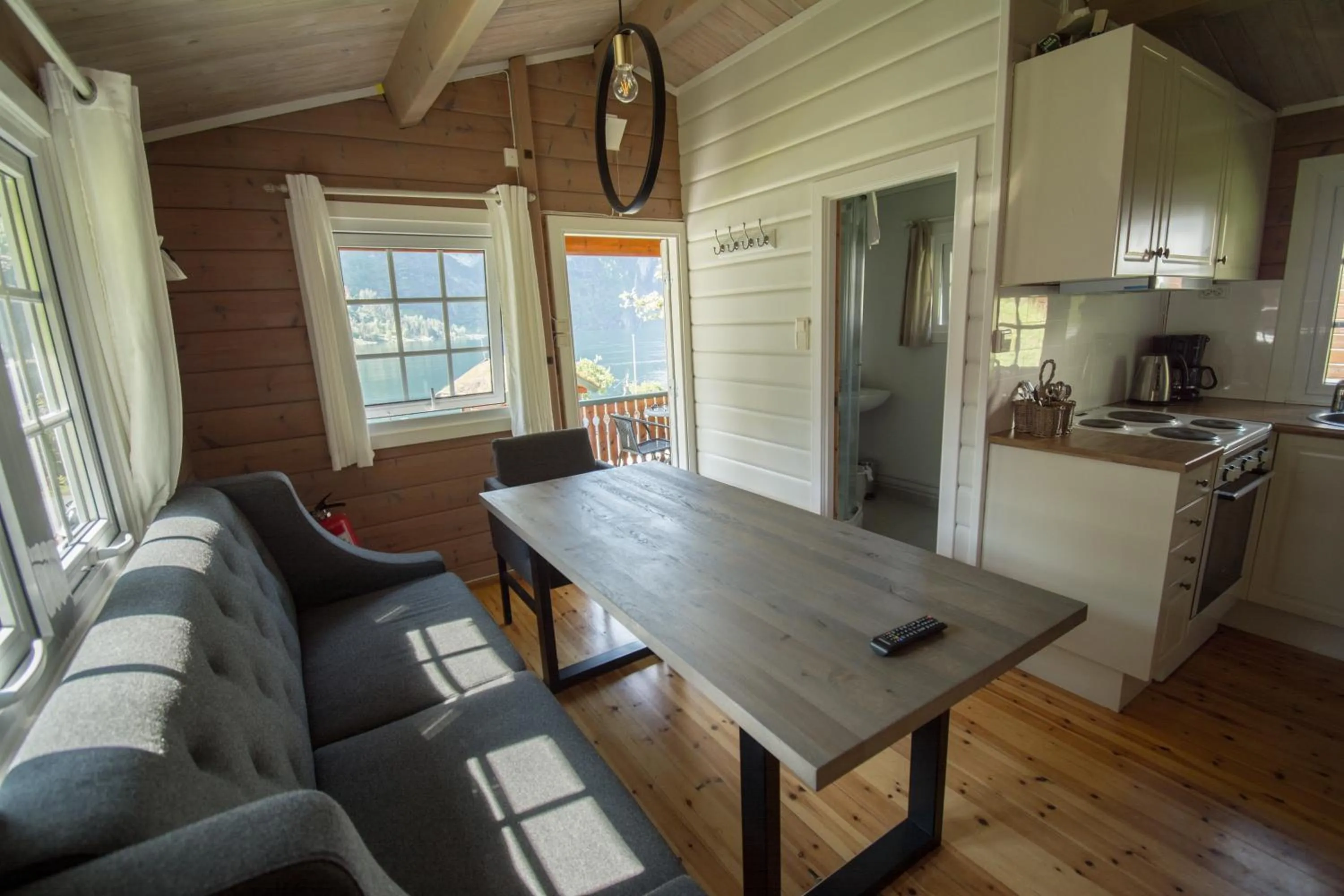 Kitchen or kitchenette in Grande Hytteutleige og Camping