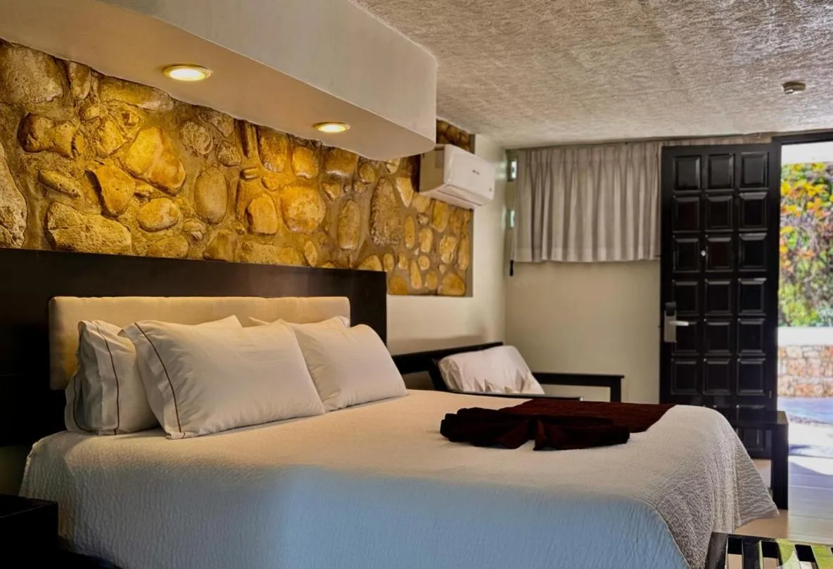 Bed in Hotel Nututun Palenque