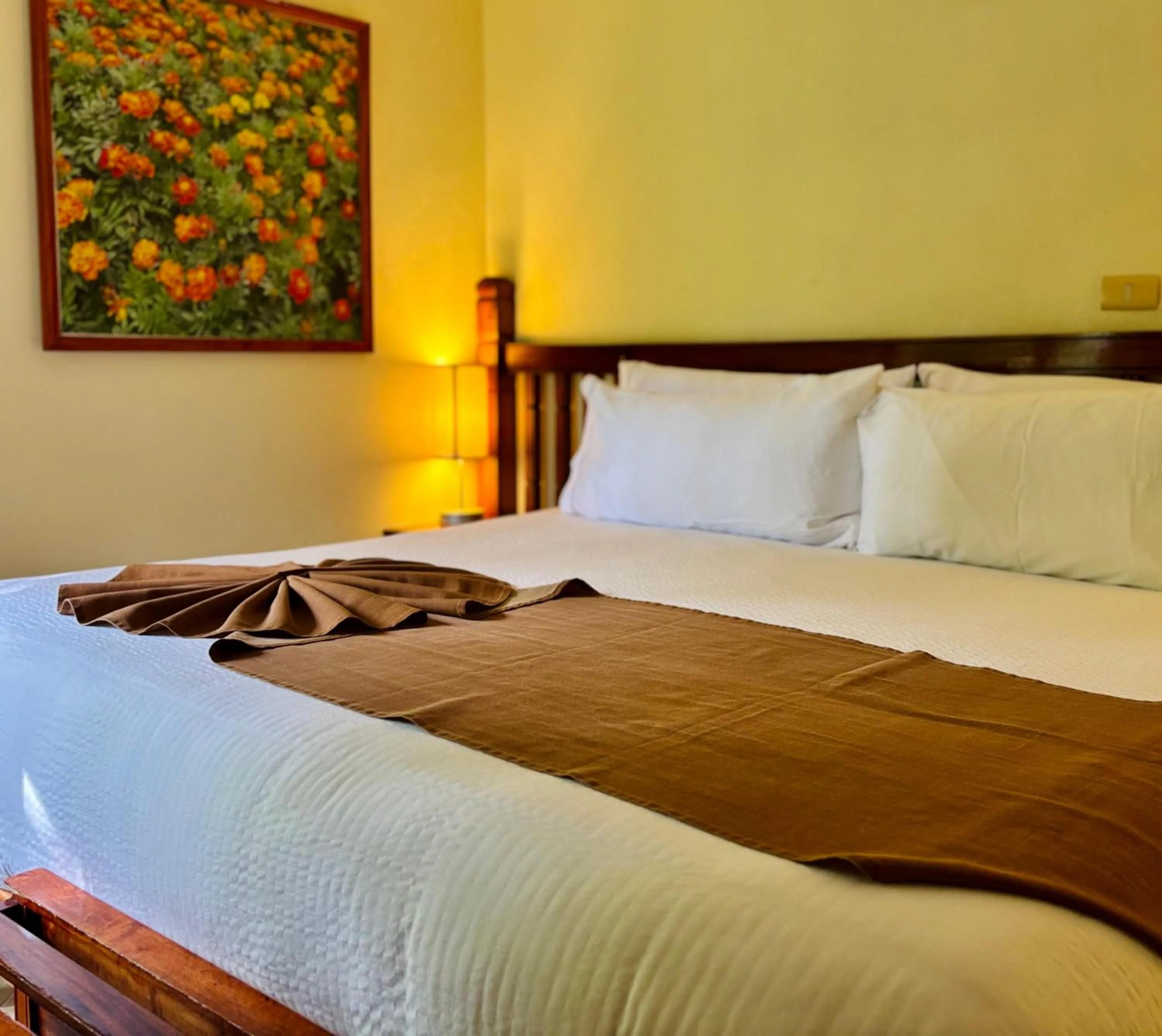 Bed in Hotel Nututun Palenque