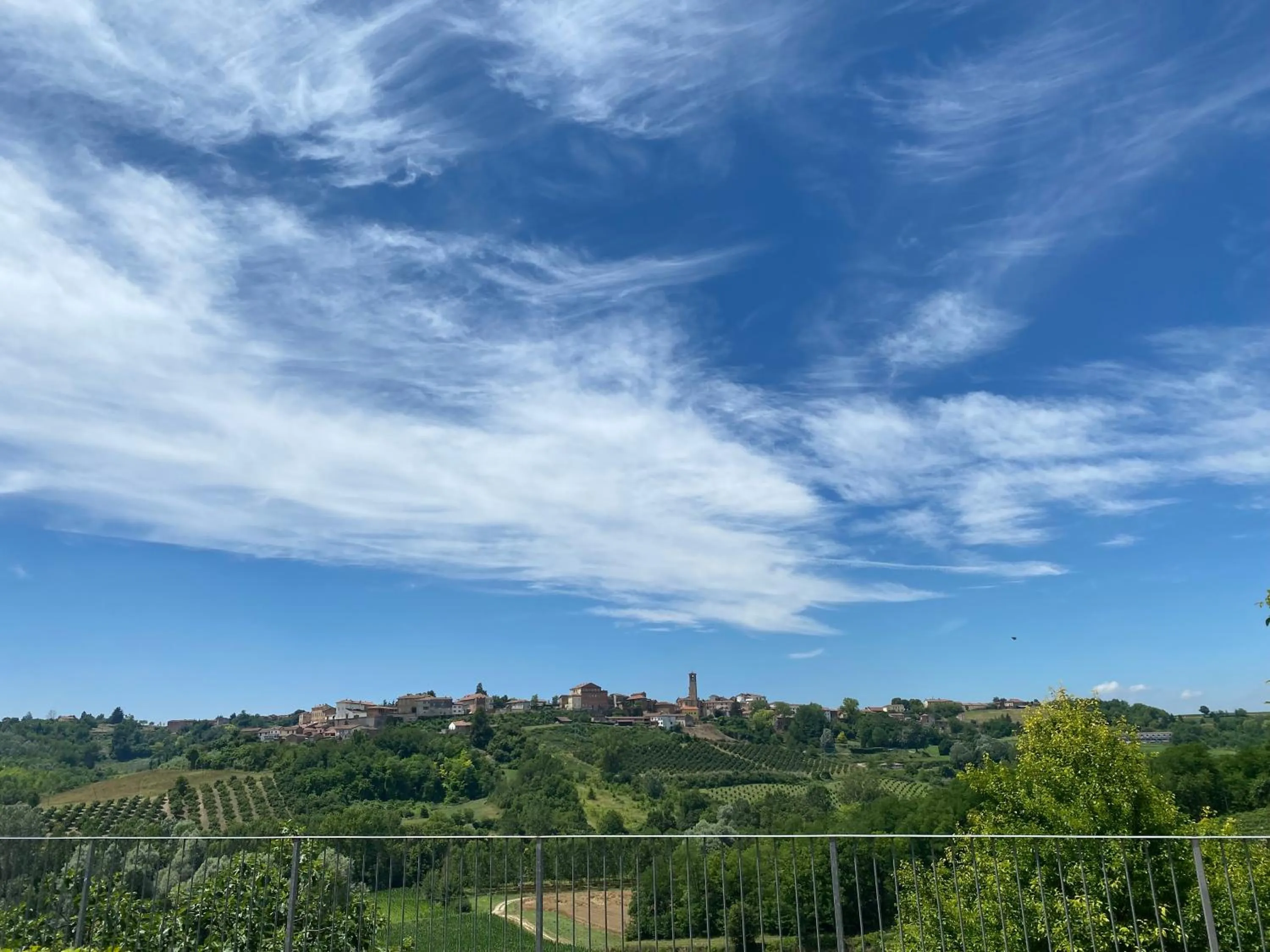 Quiet street view in La Mondianese "House of Ruchè"