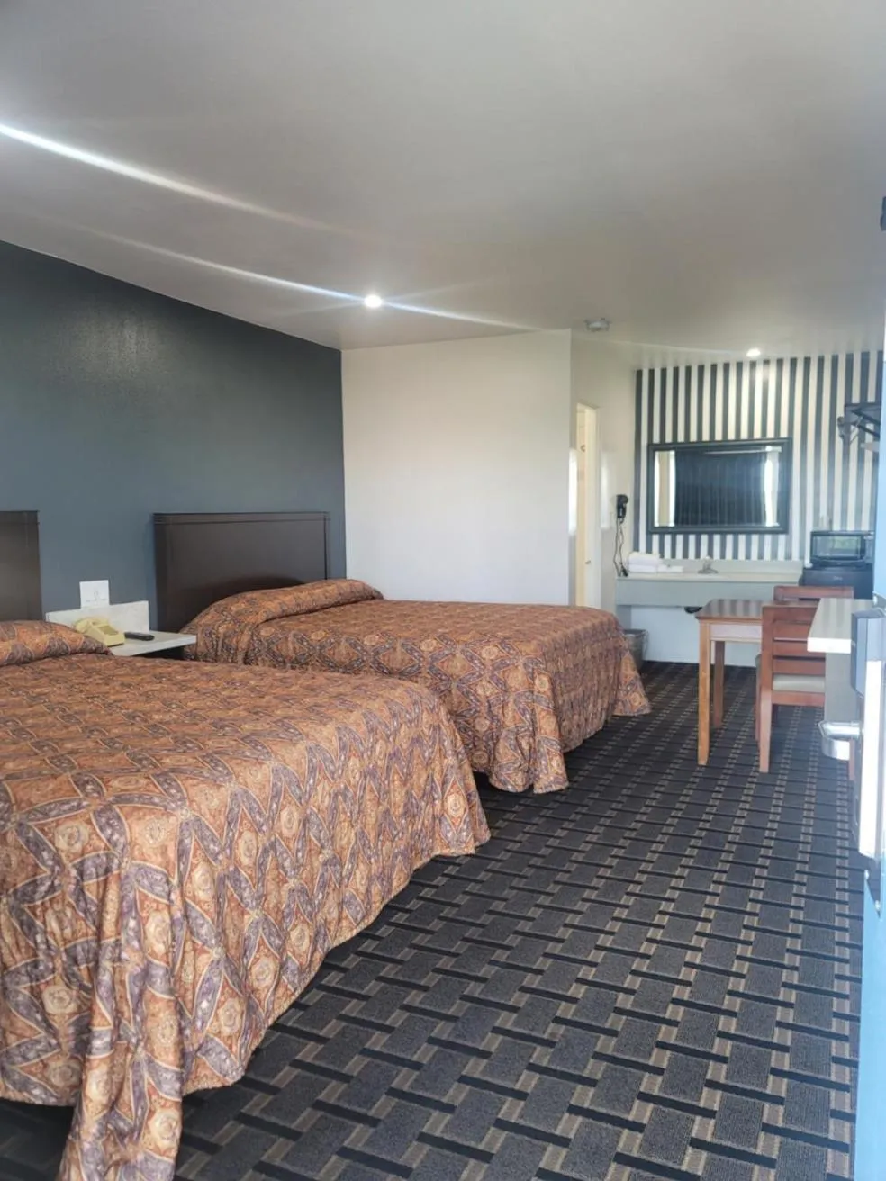 Bed in Motel Moonlight