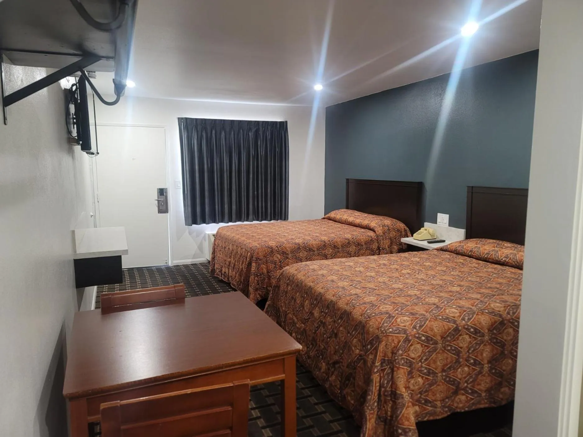 Bed in Motel Moonlight