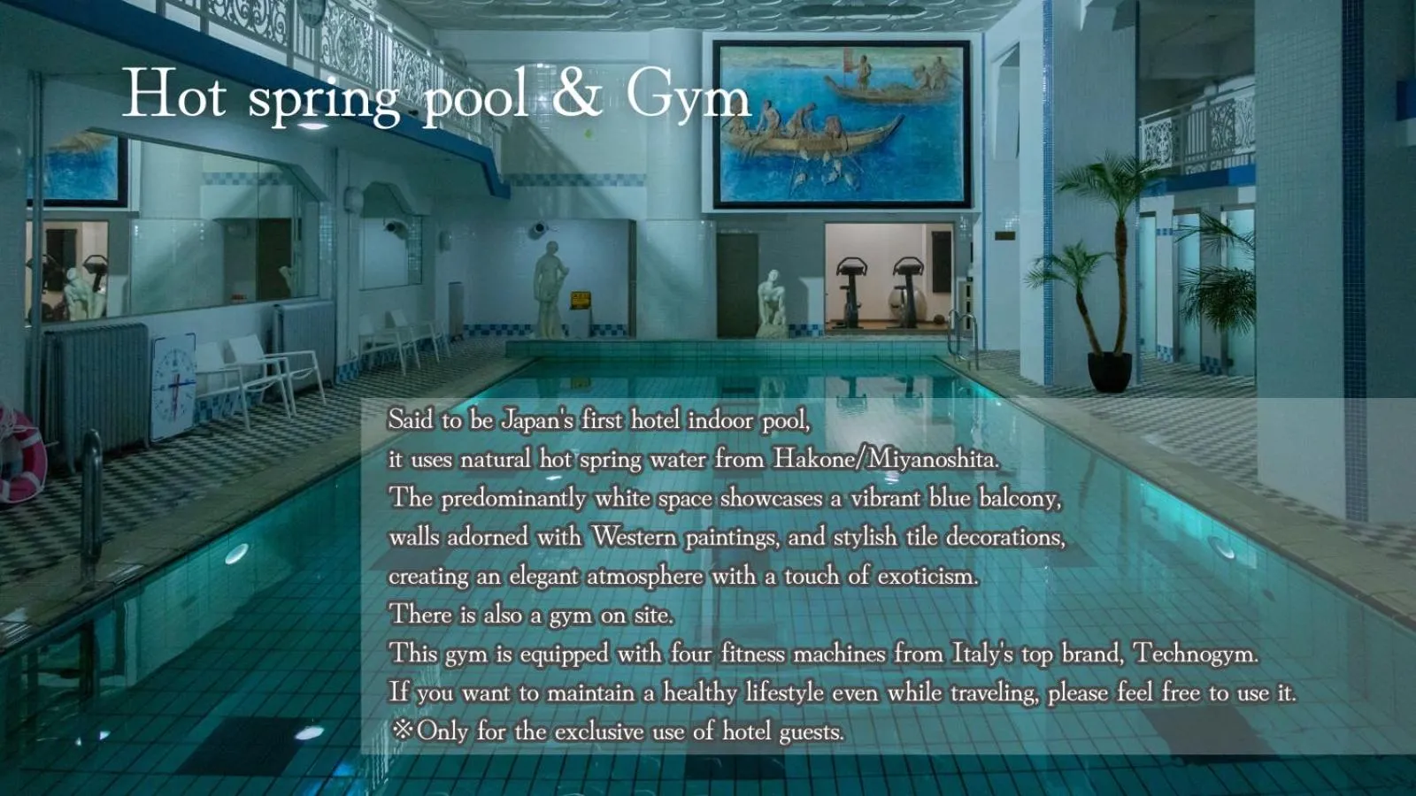 Pool view in The Fujiya Hotel