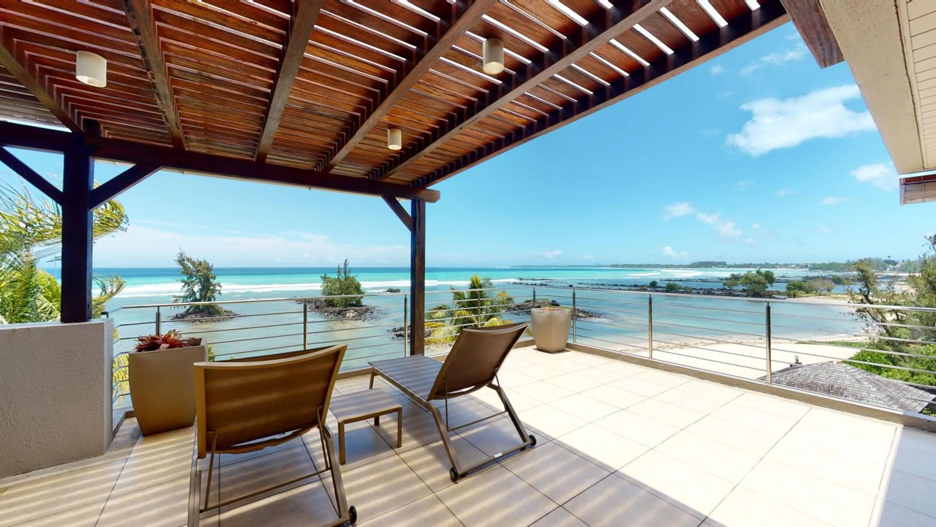 Balcony/Terrace in Bon Azur Beachfront Suites & Penthouses by LOV Mauritius