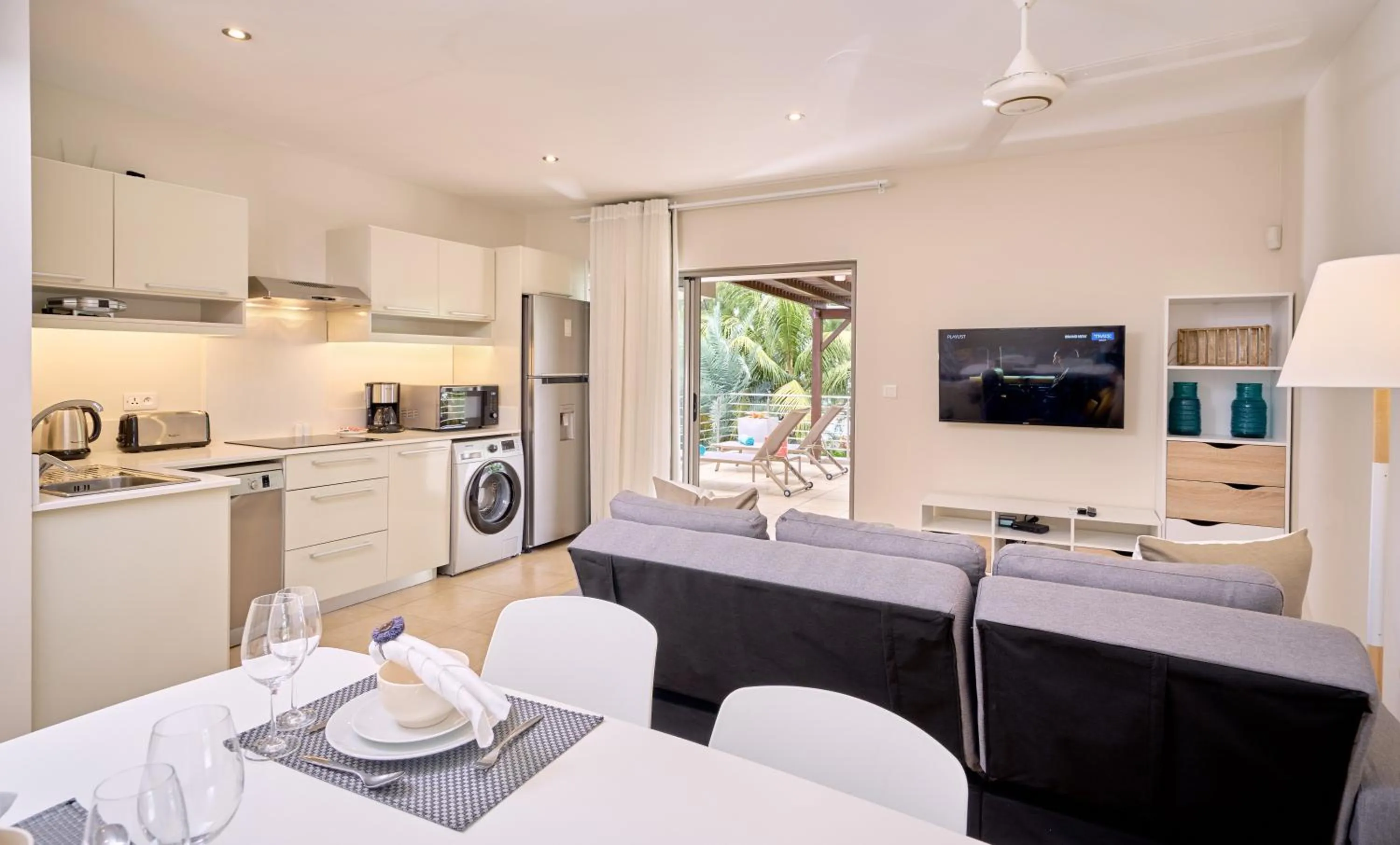 Kitchen or kitchenette in Bon Azur Beachfront Suites & Penthouses by LOV Mauritius