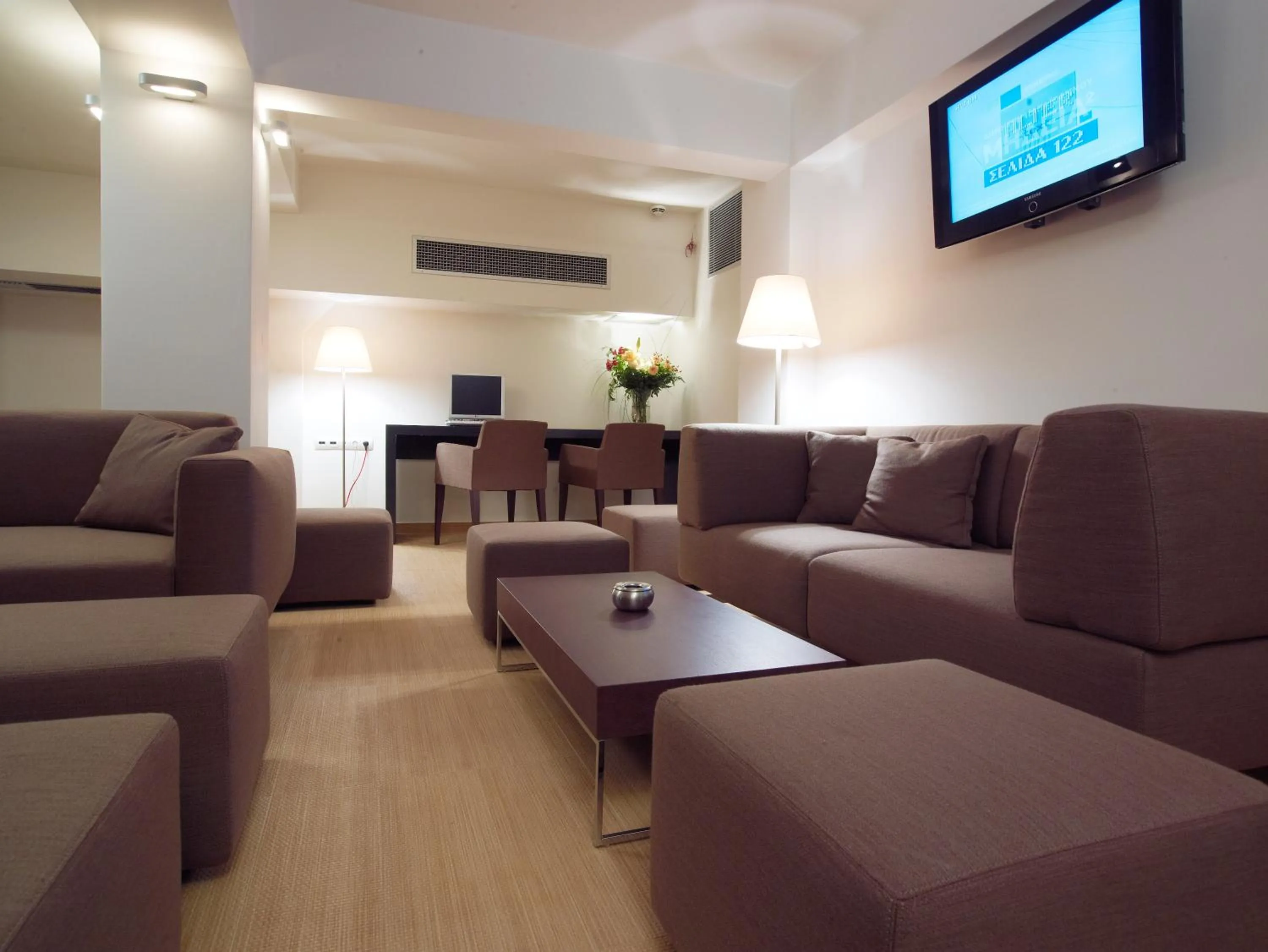 Seating area in El Greco Hotel