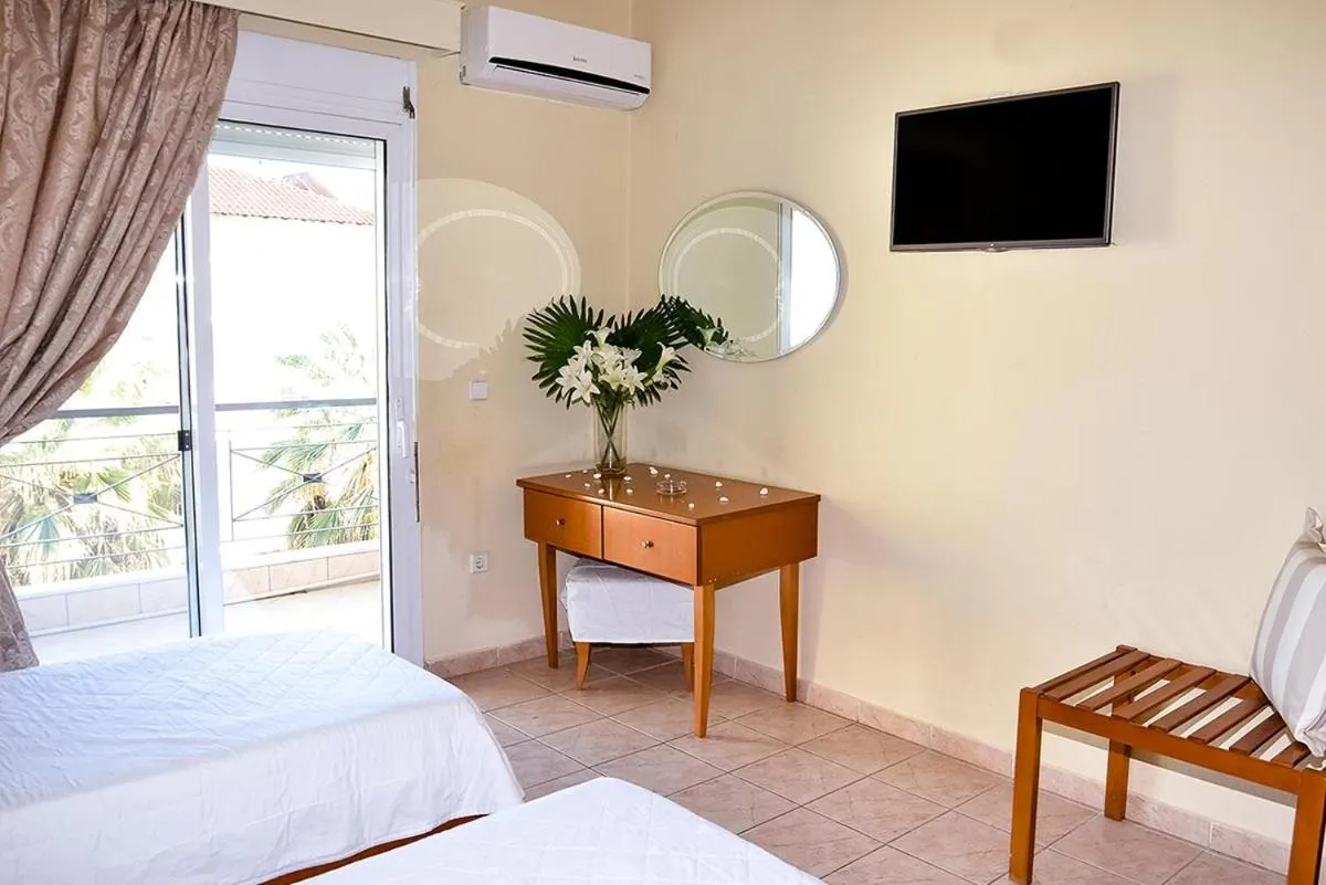 Bed in Stavros Beach Hotel