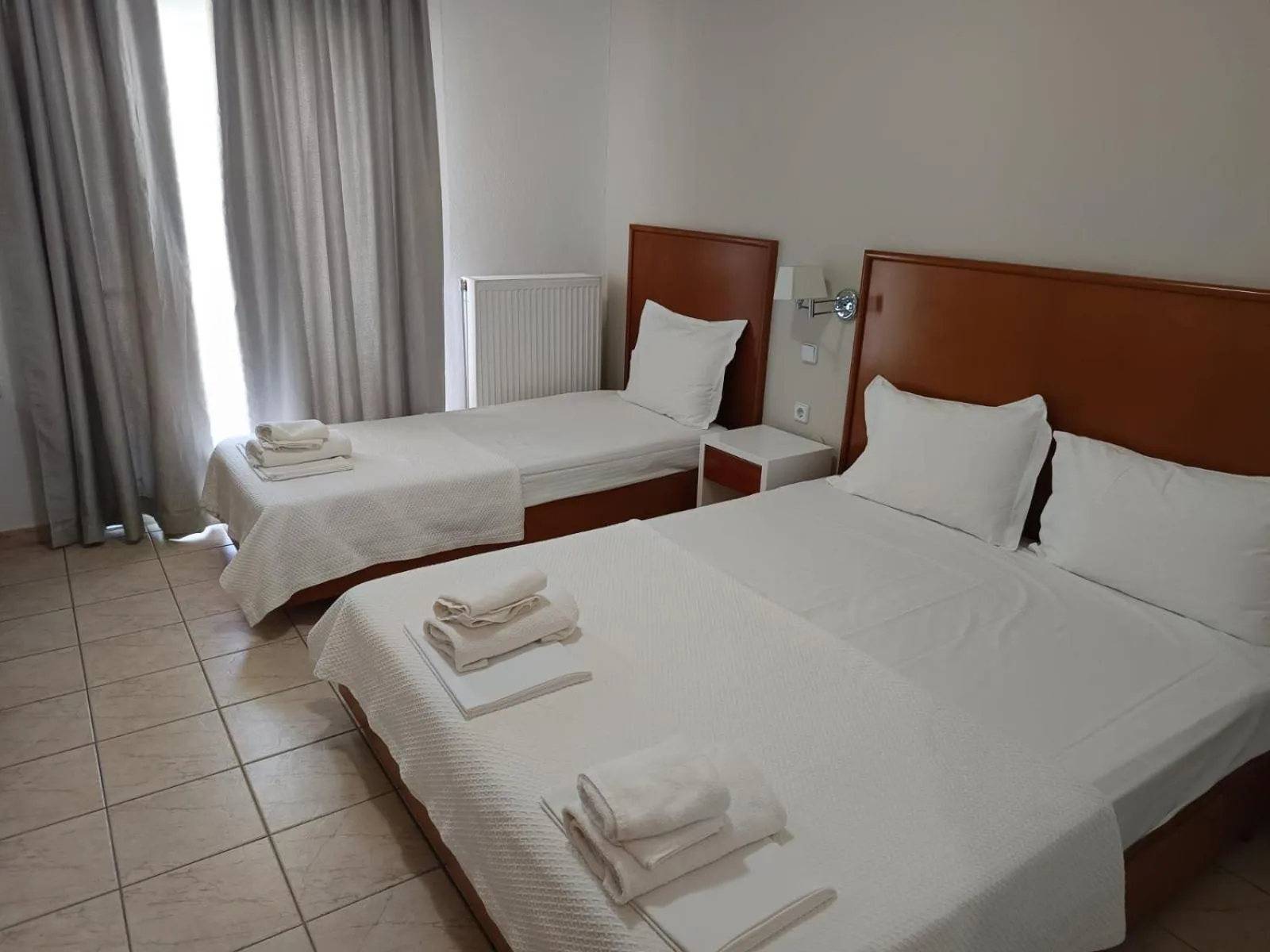 Bed in Stavros Beach Hotel