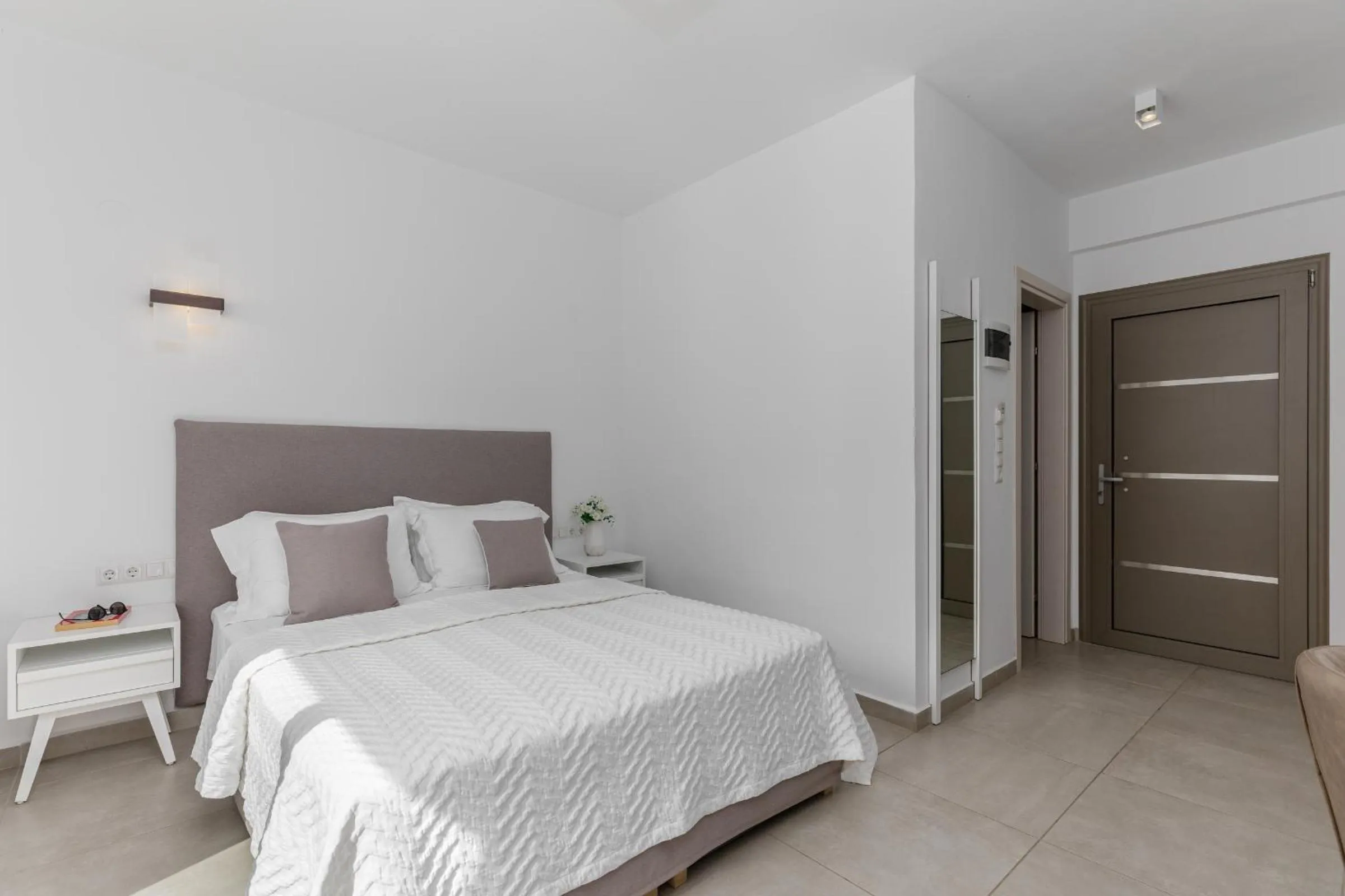 Bed in Stavros Beach Hotel