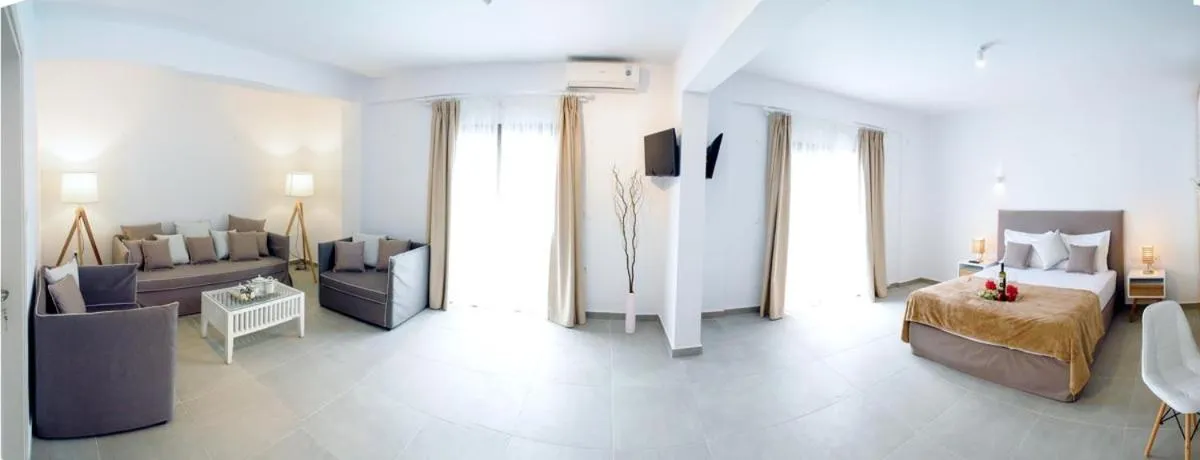 Bed in Stavros Beach Hotel