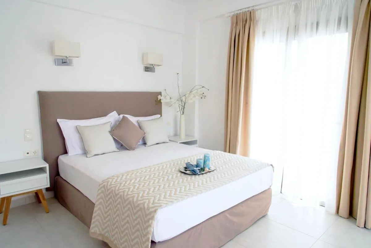 Bed in Stavros Beach Hotel