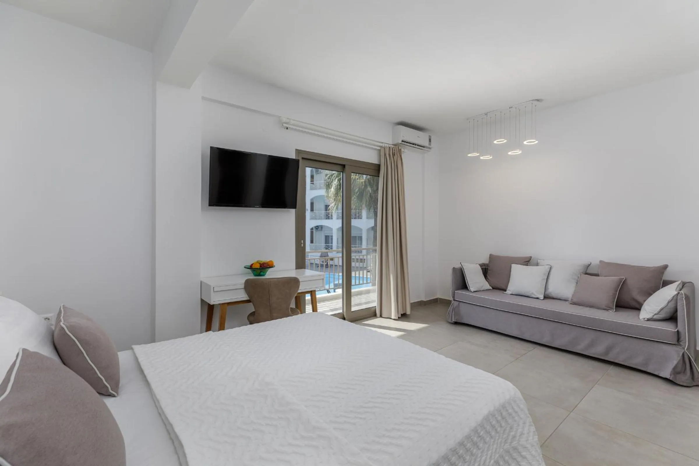 Bed in Stavros Beach Hotel