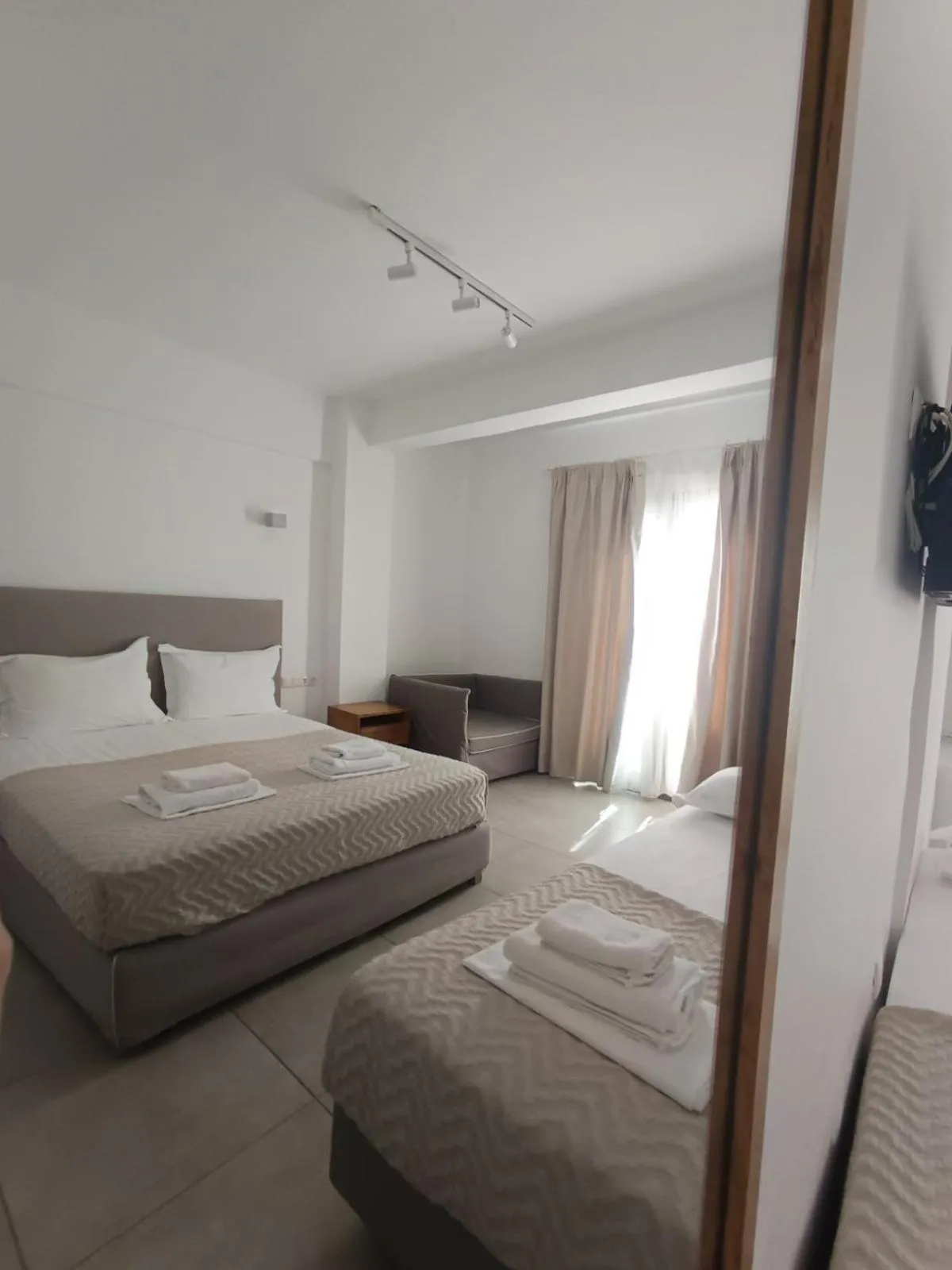 Bed in Stavros Beach Hotel